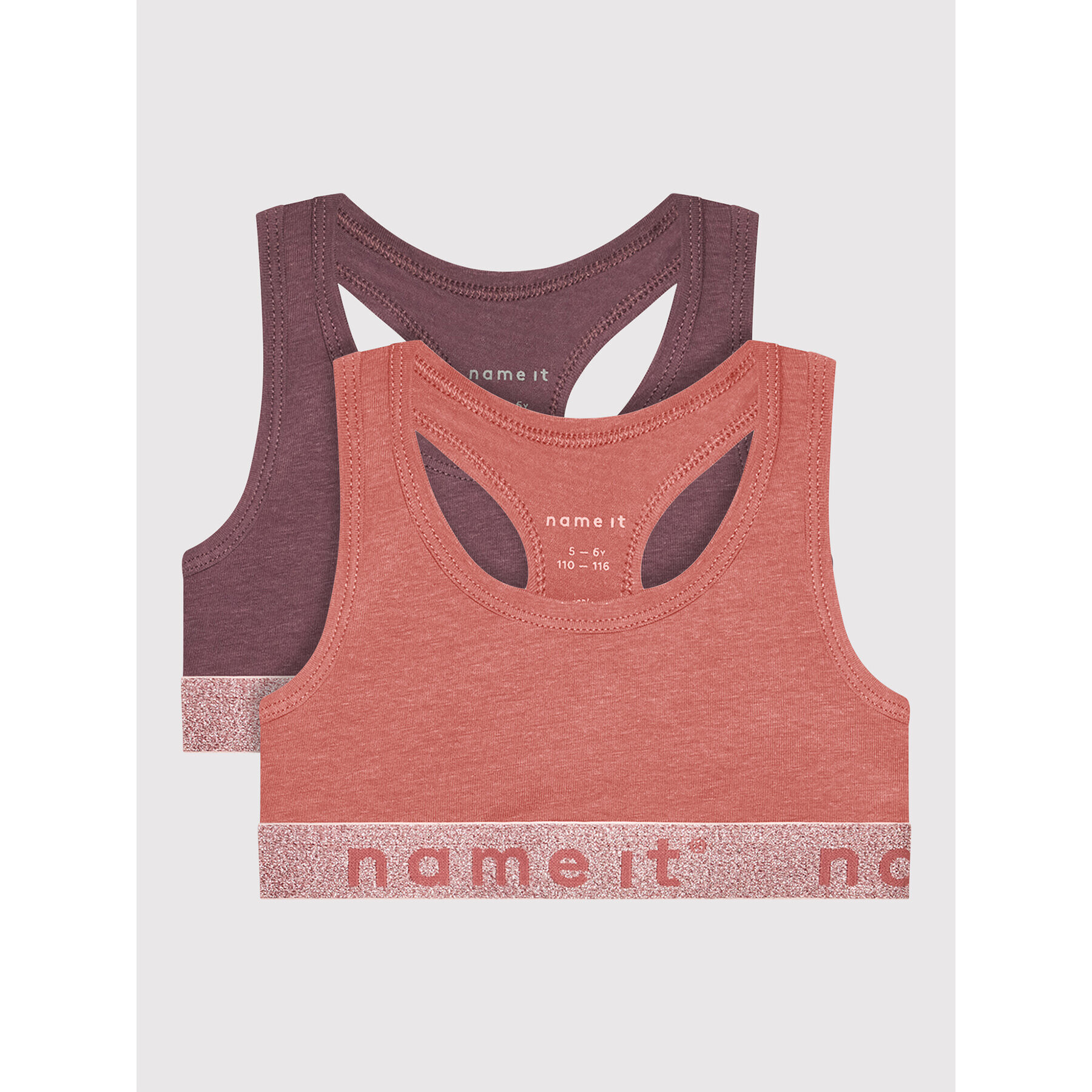 NAME IT Комплект 2 сутиена Short Top 13194883 Розов - Pepit.bg