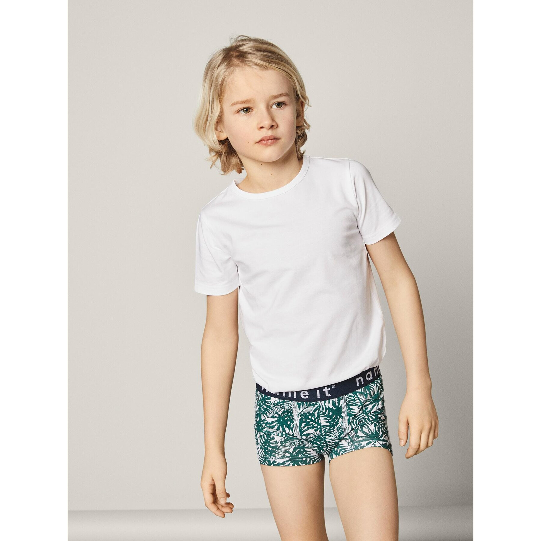 NAME IT Комплект 2 тишъртки 13209164 Бял Slim Fit - Pepit.bg