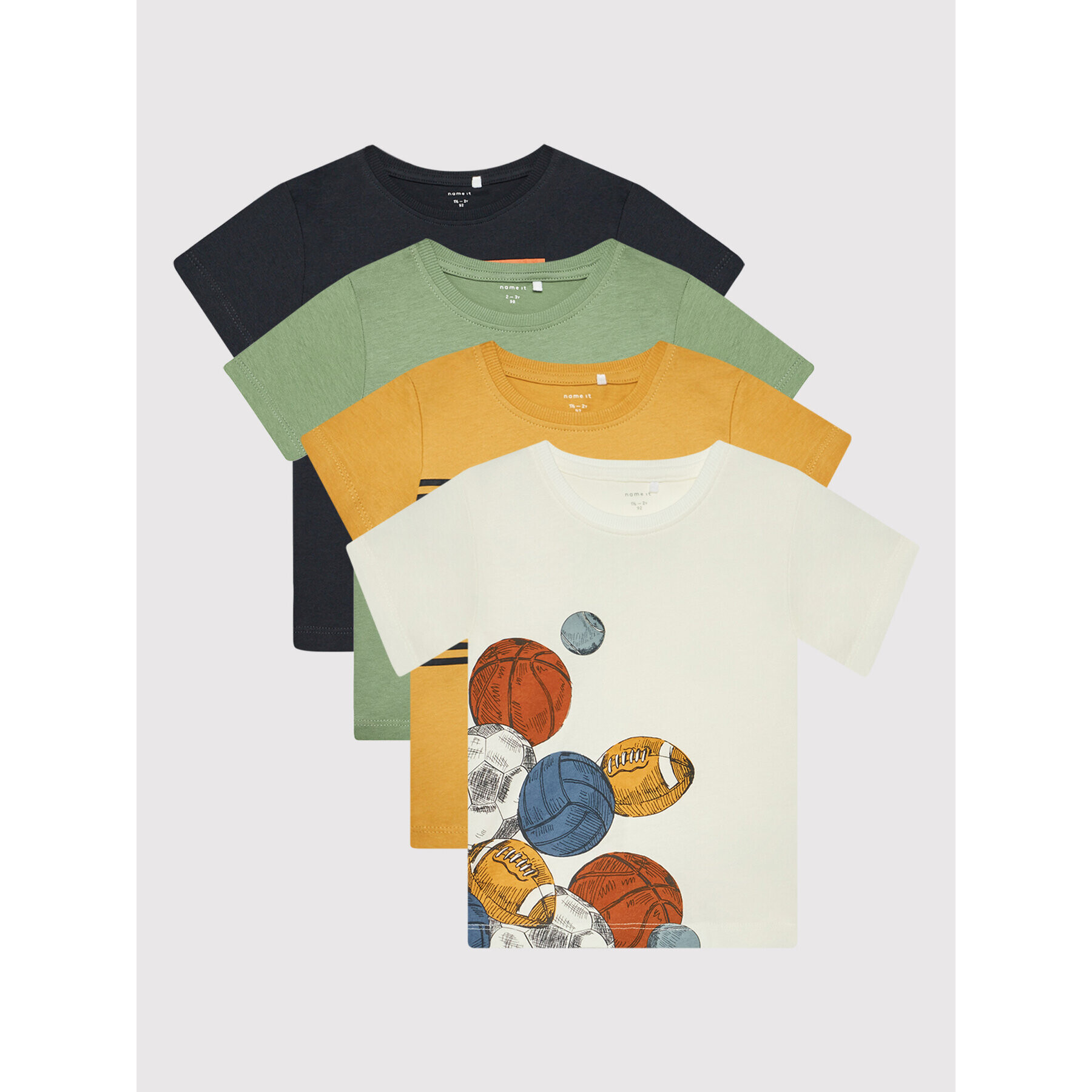 NAME IT Комплект 4 тишърти 13203662 Цветен Regular Fit - Pepit.bg