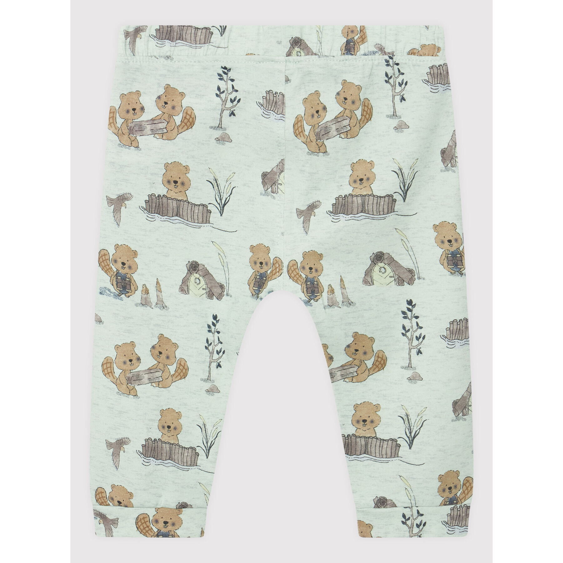 NAME IT Комплект боди и панталон 13205867 Зелен Regular Fit - Pepit.bg
