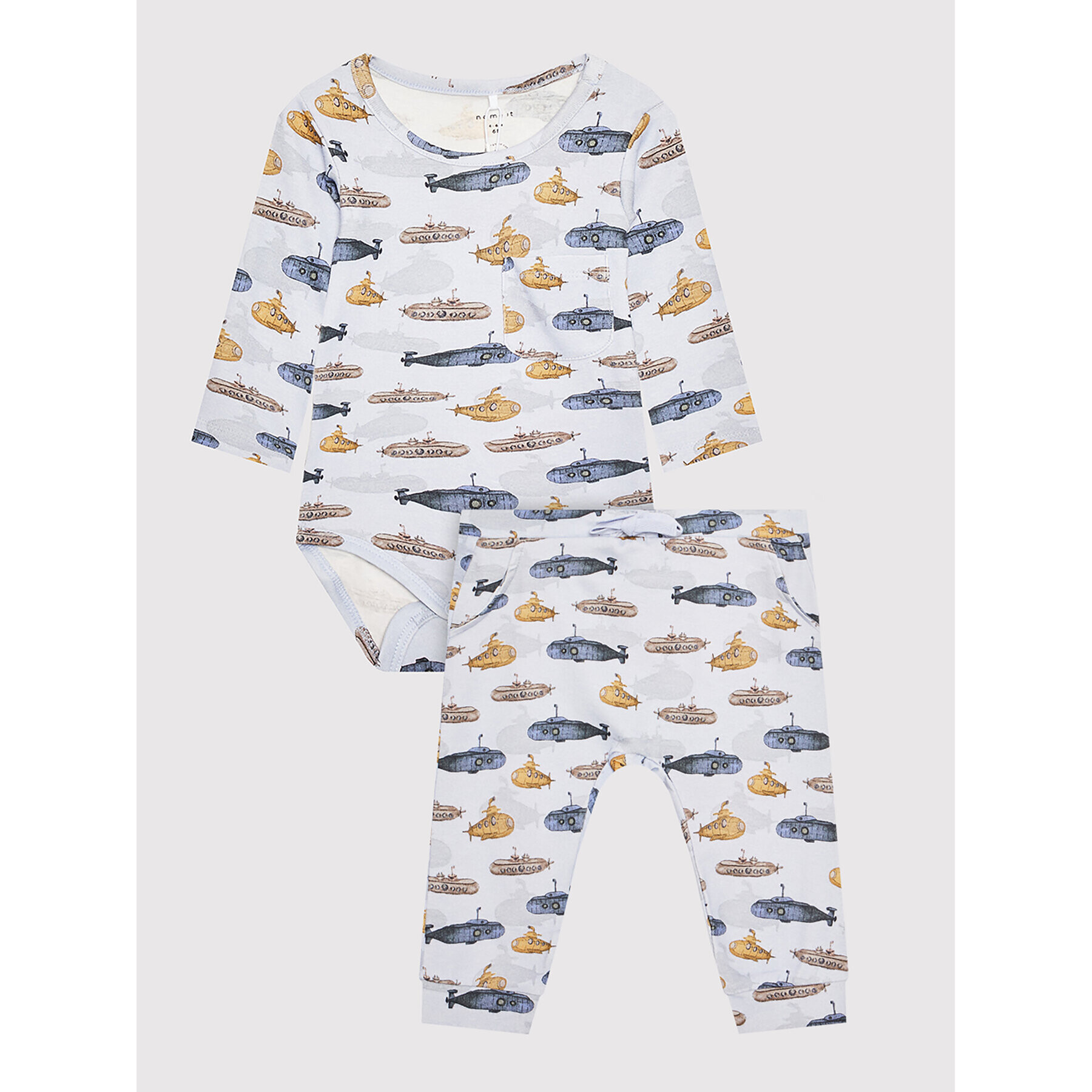 NAME IT Комплект боди и панталон 13205873 Син Regular Fit - Pepit.bg