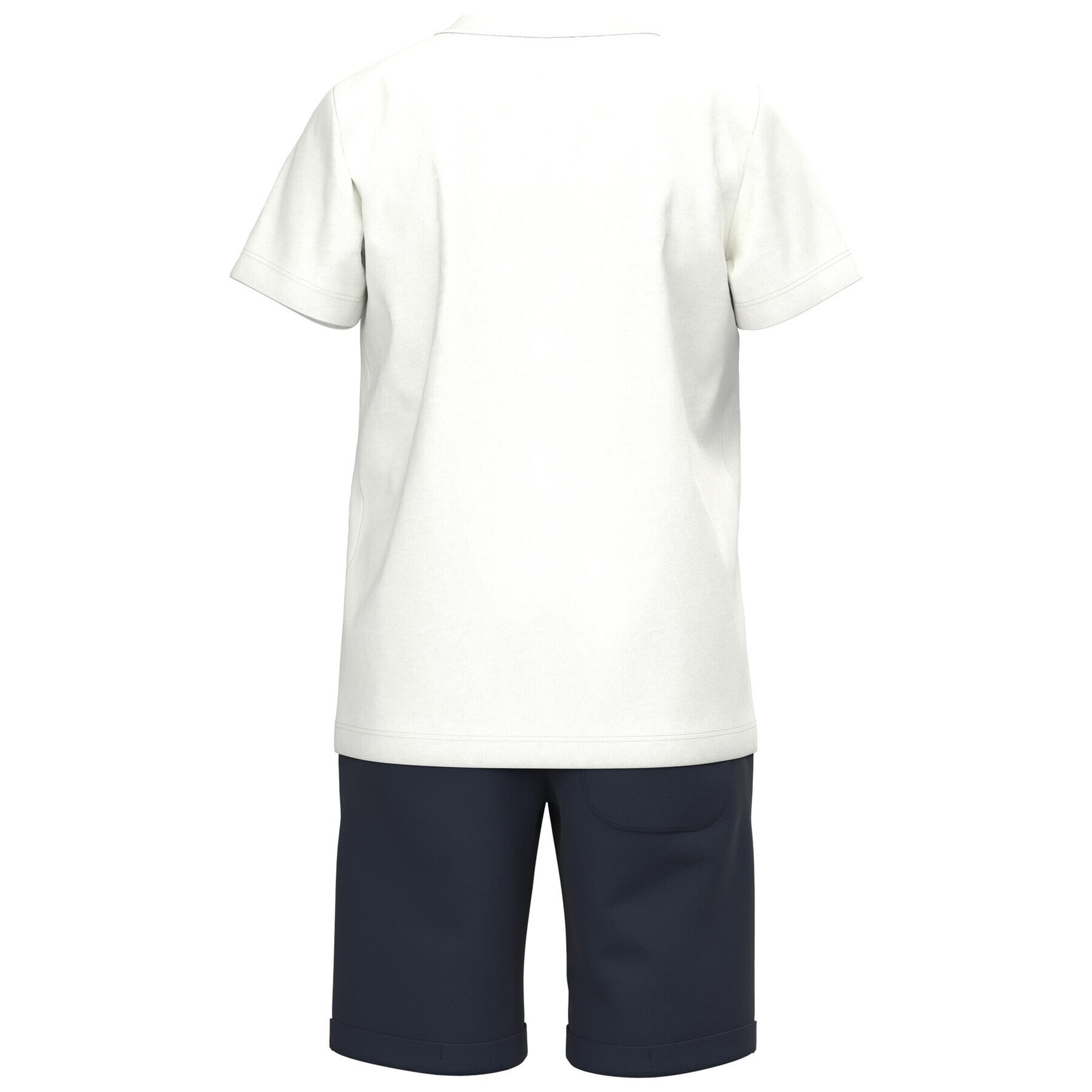 NAME IT Комплект тишърт и панталонки 13214392 Бял Regular Fit - Pepit.bg