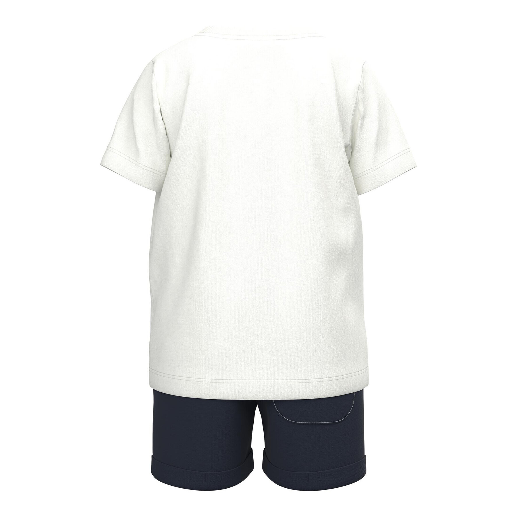 NAME IT Комплект тишърт и панталонки 13215008 Бял Regular Fit - Pepit.bg