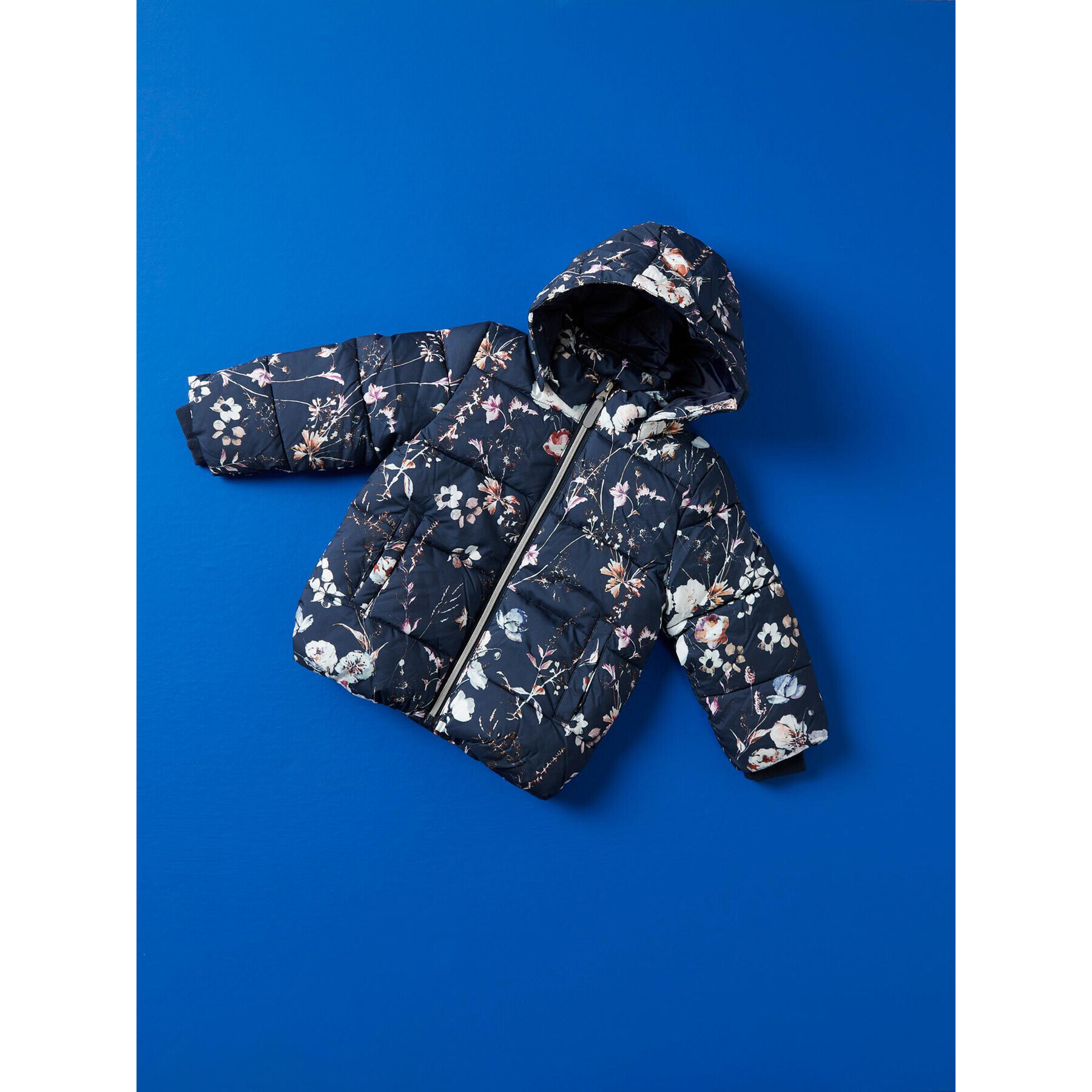 NAME IT Пухено яке 13205156 Тъмносин Regular Fit - Pepit.bg