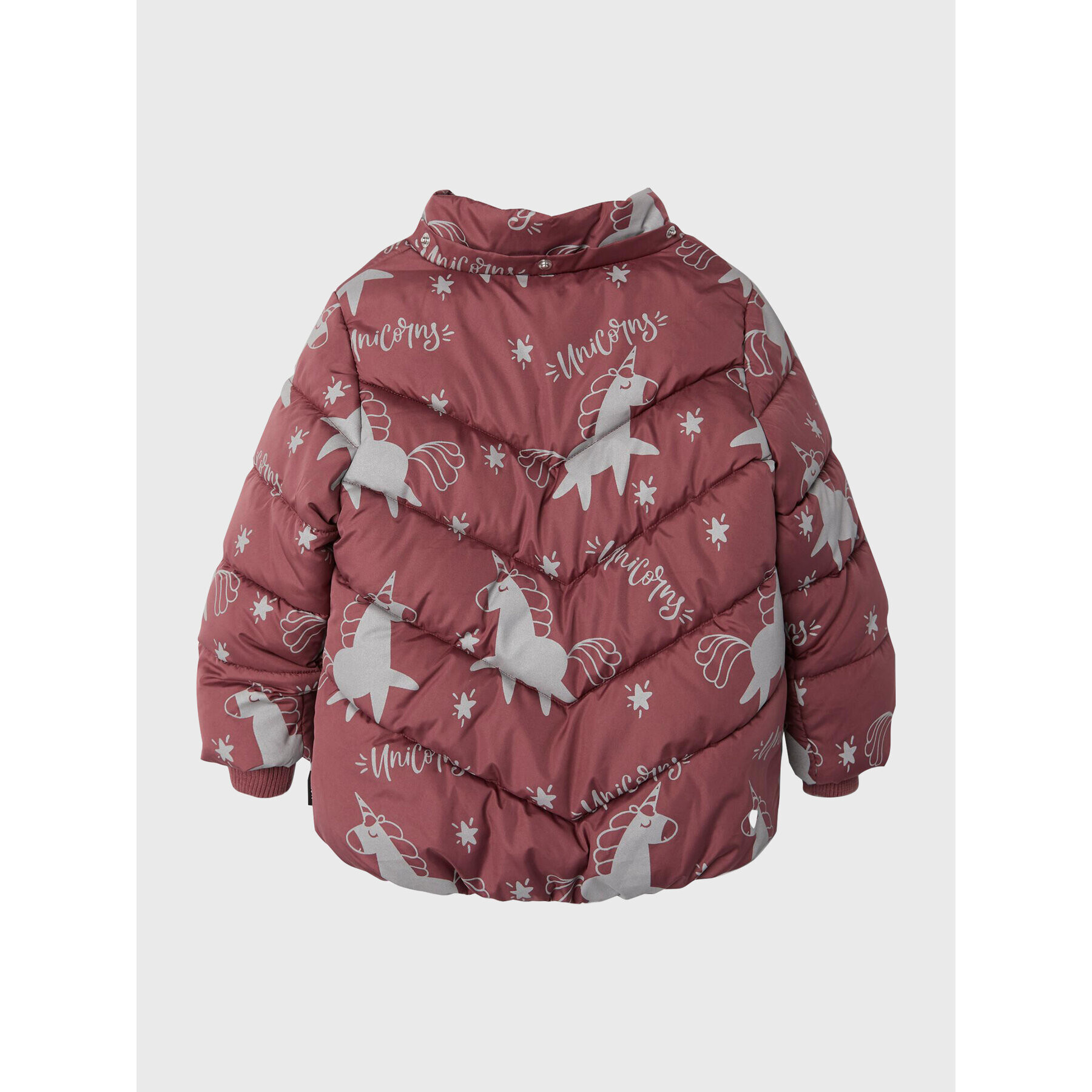 NAME IT Пухено яке 13209383 Розов Regular Fit - Pepit.bg