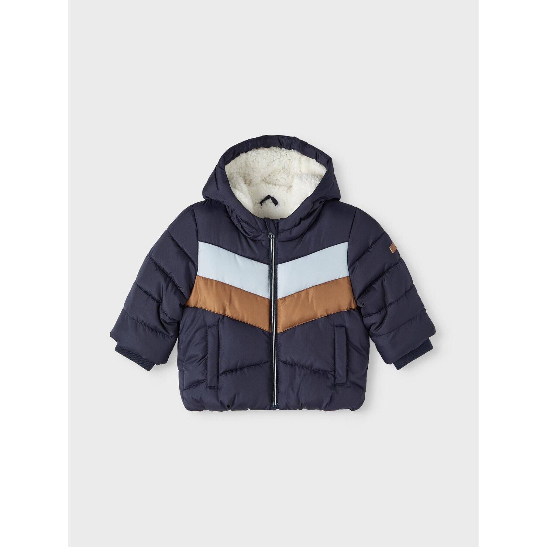 NAME IT Пухено яке 13218445 Тъмносин Regular Fit - Pepit.bg