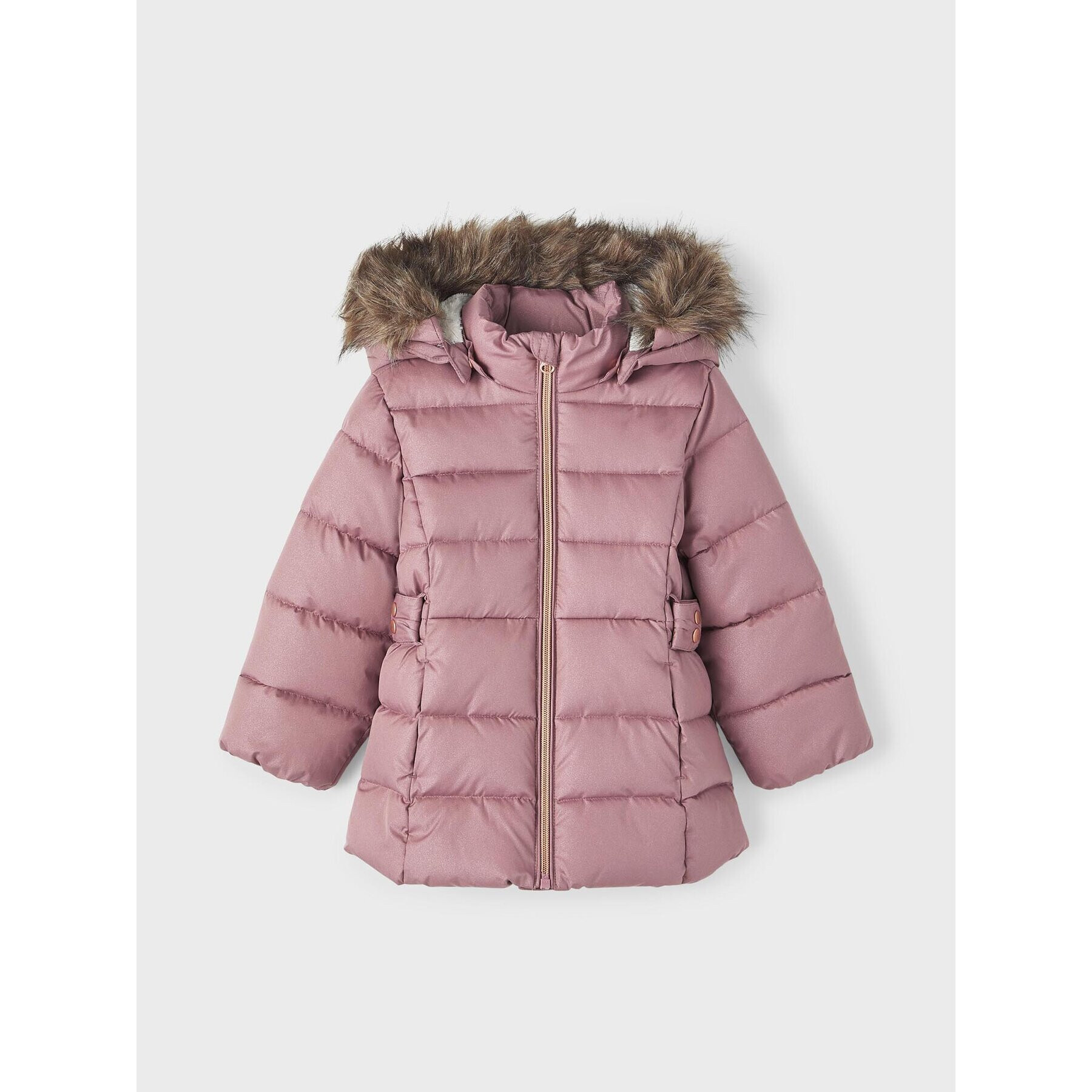 NAME IT Пухено яке 13218451 Розов Regular Fit - Pepit.bg