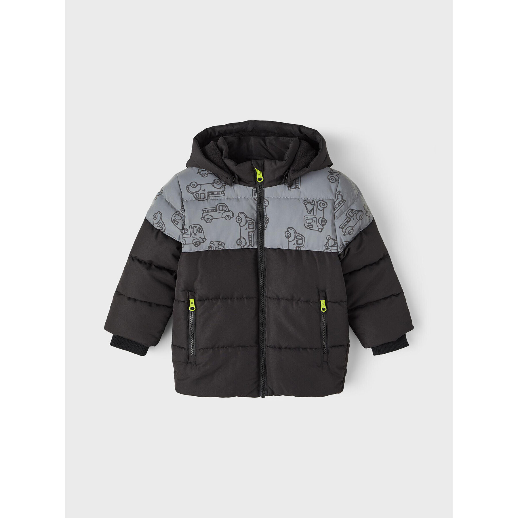 NAME IT Пухено яке 13218521 Черен Regular Fit - Pepit.bg