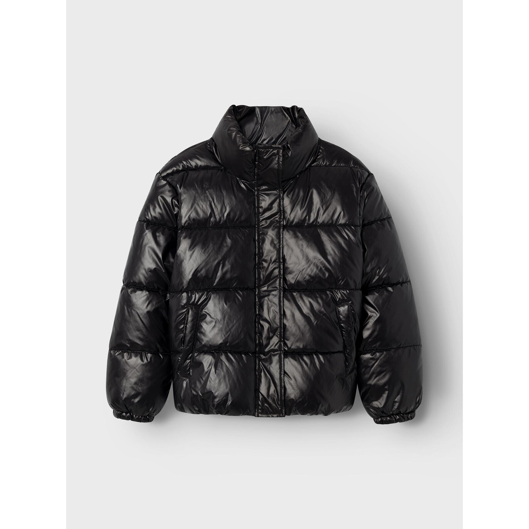 NAME IT Пухено яке 13218952 Черен Regular Fit - Pepit.bg
