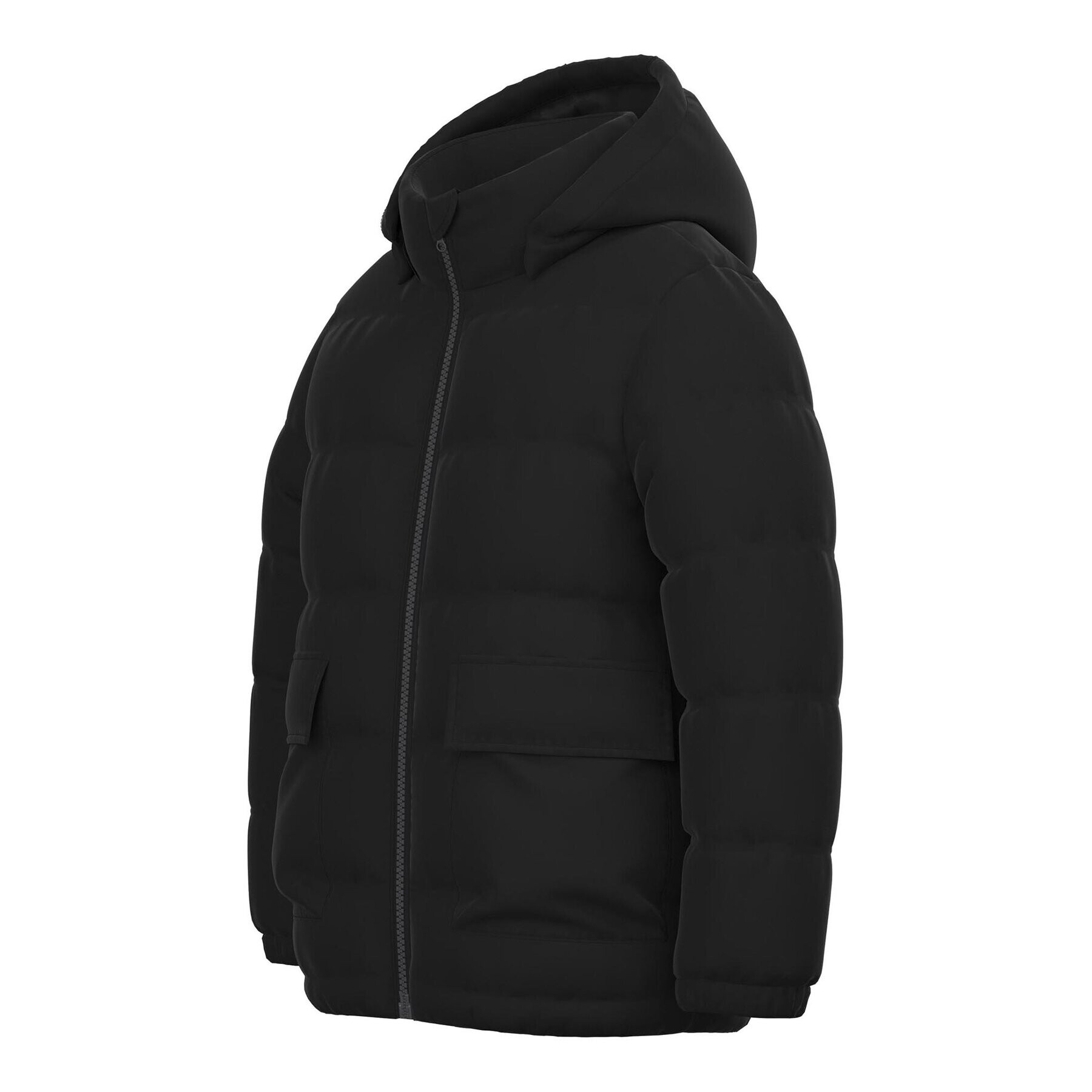 NAME IT Пухено яке 13219023 Черен Regular Fit - Pepit.bg
