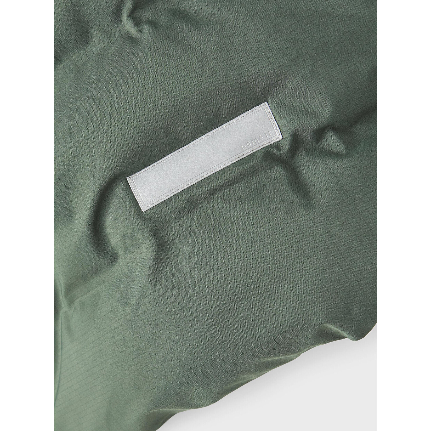 NAME IT Пухено яке 13219023 Зелен Regular Fit - Pepit.bg