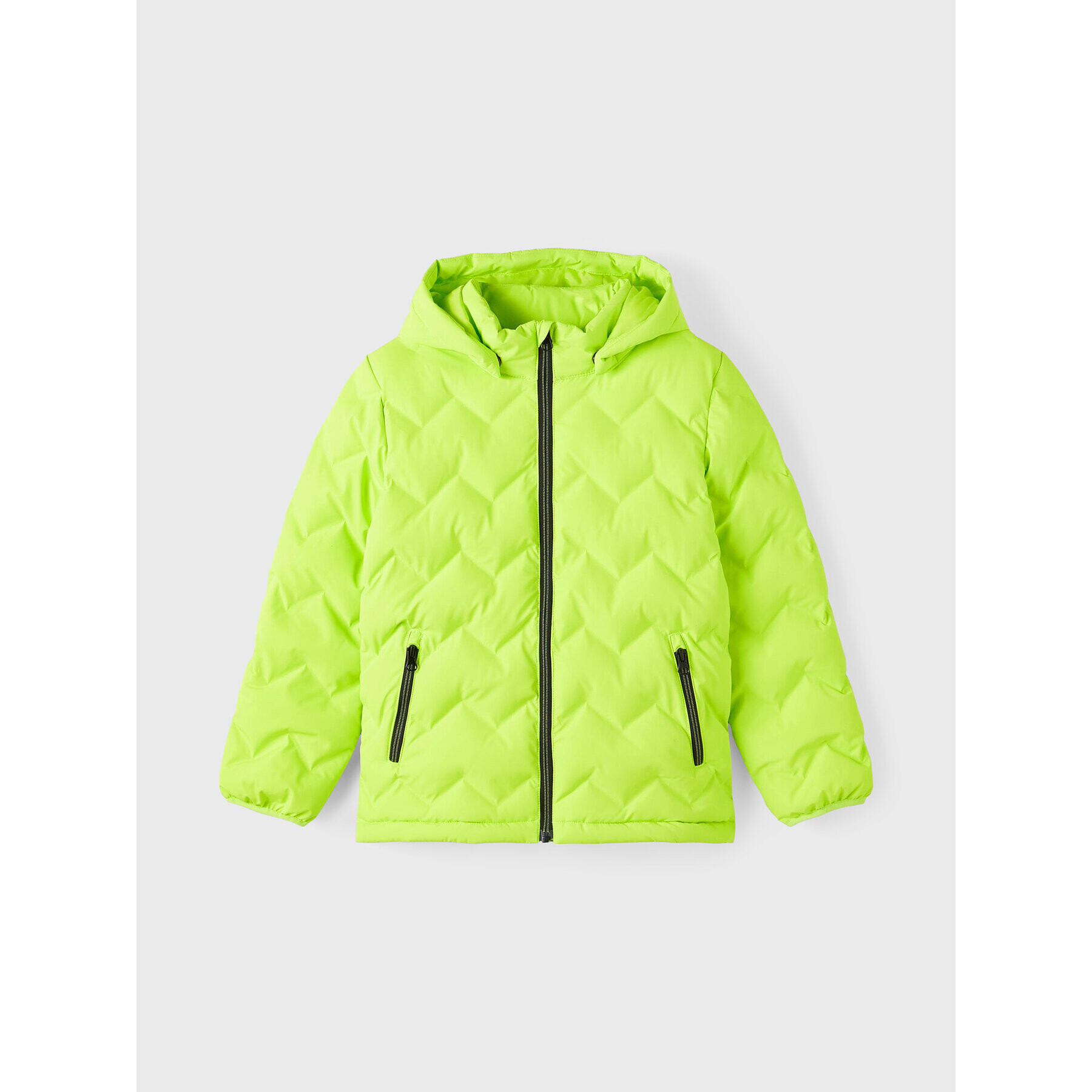 NAME IT Пухено яке Marl 13206406 Зелен Regular Fit - Pepit.bg