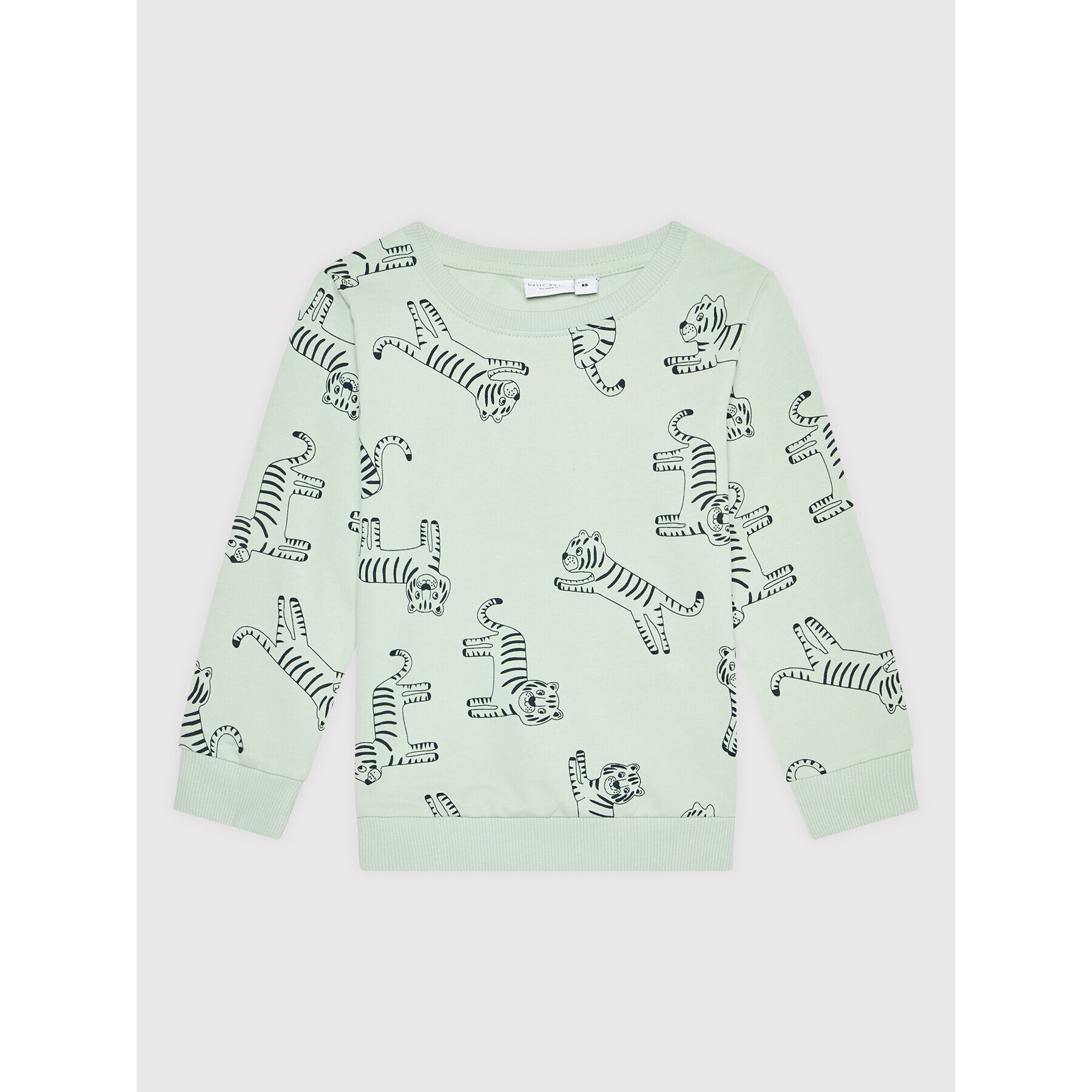 NAME IT Суитшърт 13197721 Зелен Regular Fit - Pepit.bg