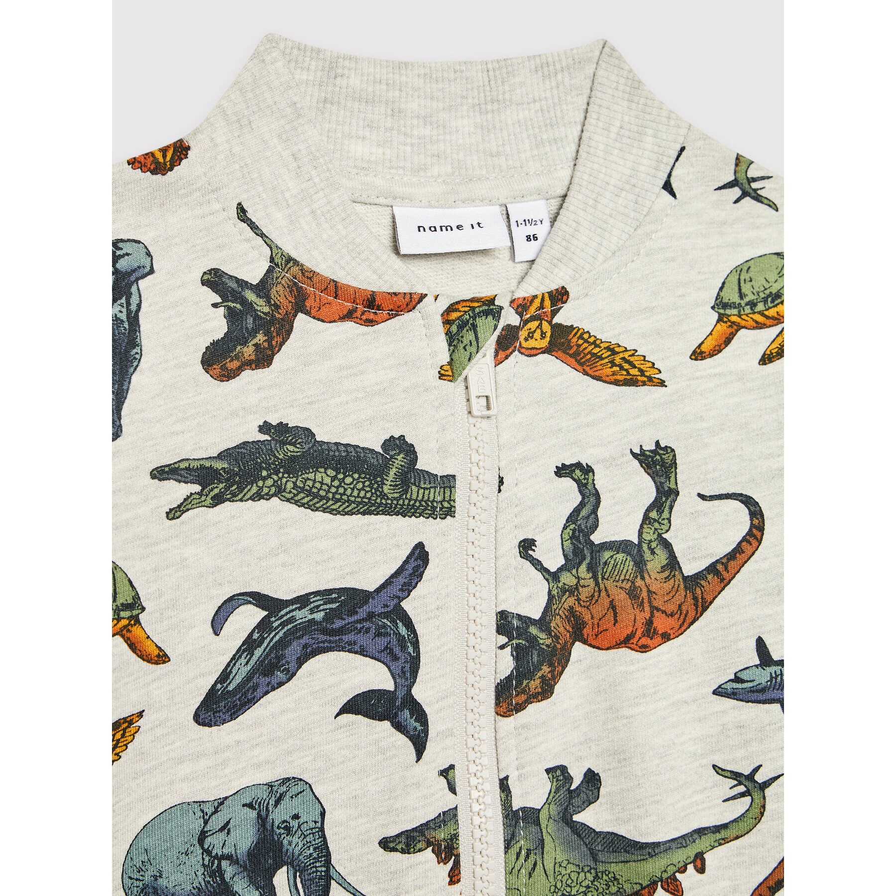 NAME IT Суитшърт 13198390 Сив Regular Fit - Pepit.bg