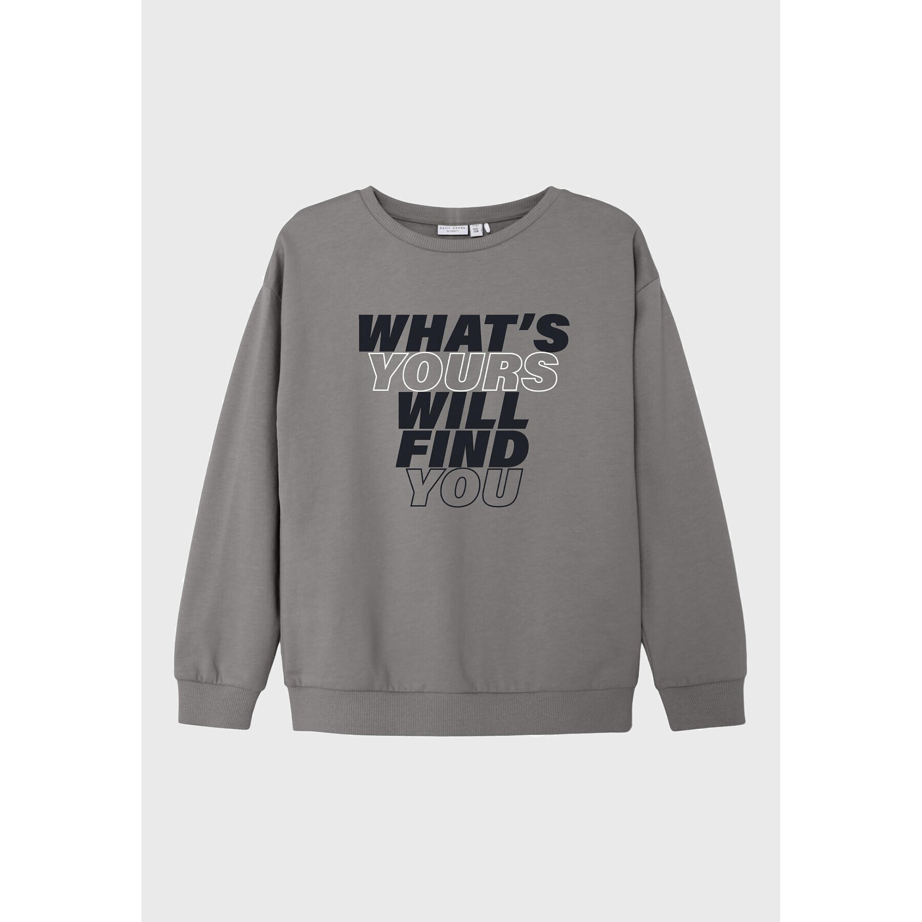 NAME IT Суитшърт 13206606 Сив Regular Fit - Pepit.bg