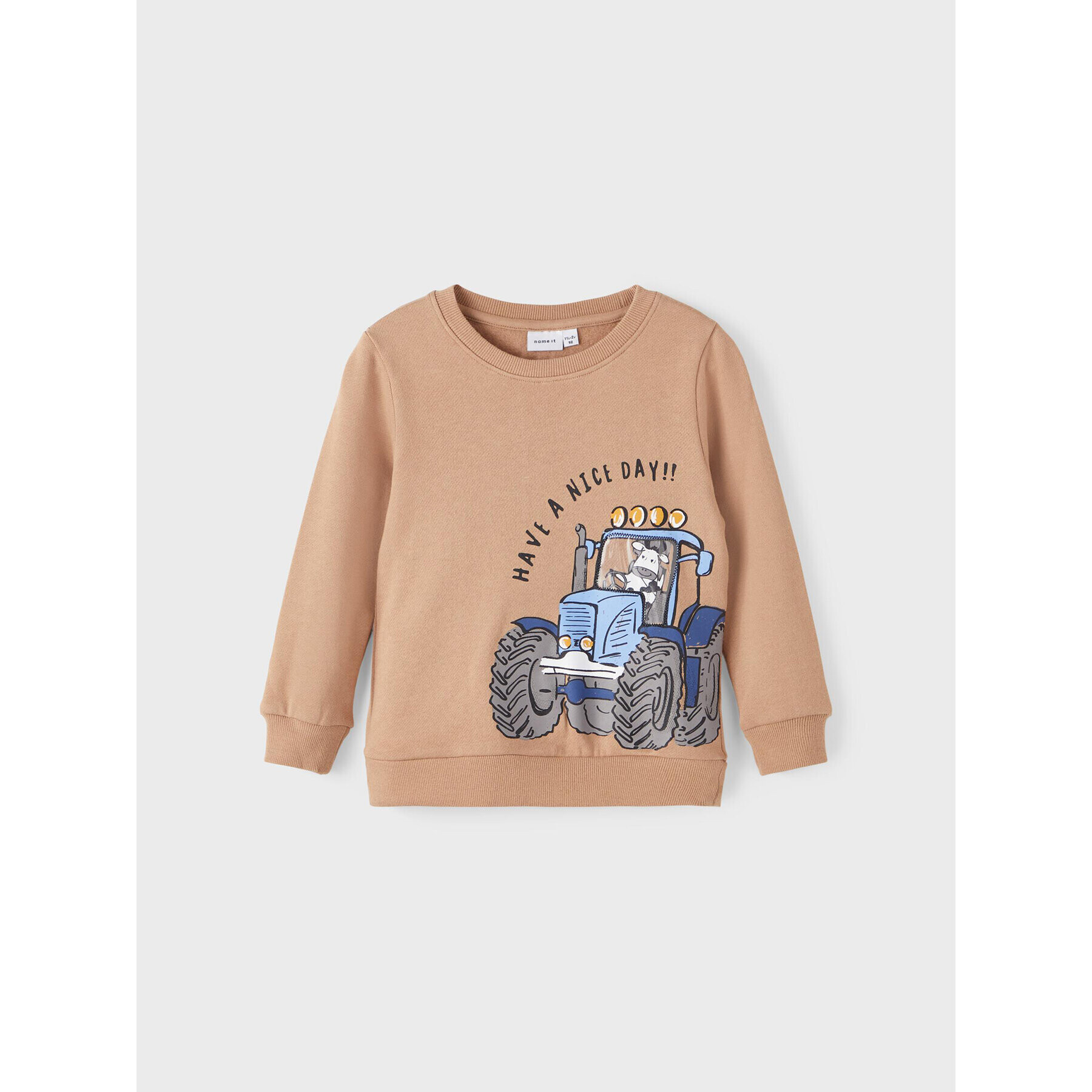 NAME IT Суитшърт 13206766 Кафяв Regular Fit - Pepit.bg