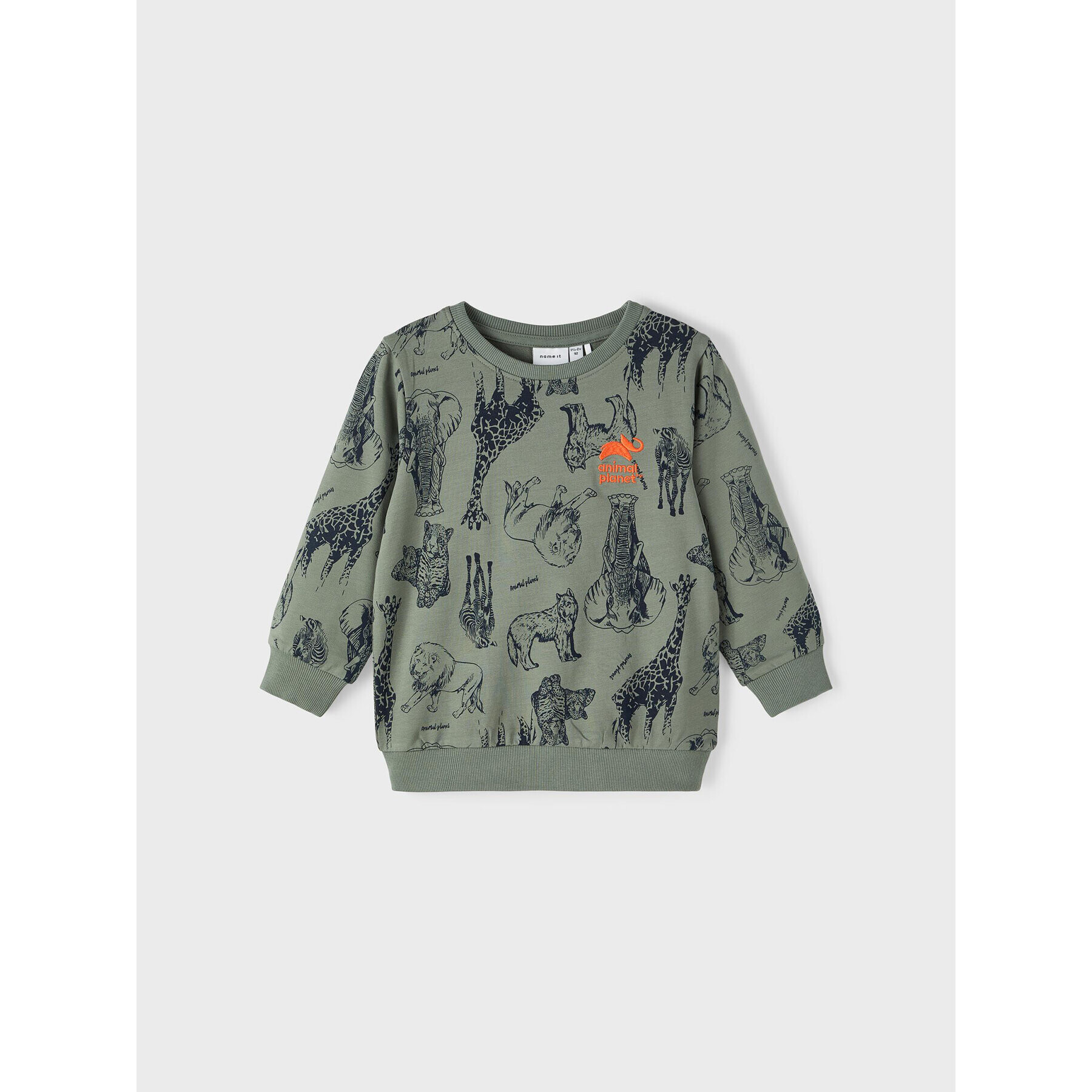 NAME IT Суитшърт 13212507 Зелен Regular Fit - Pepit.bg