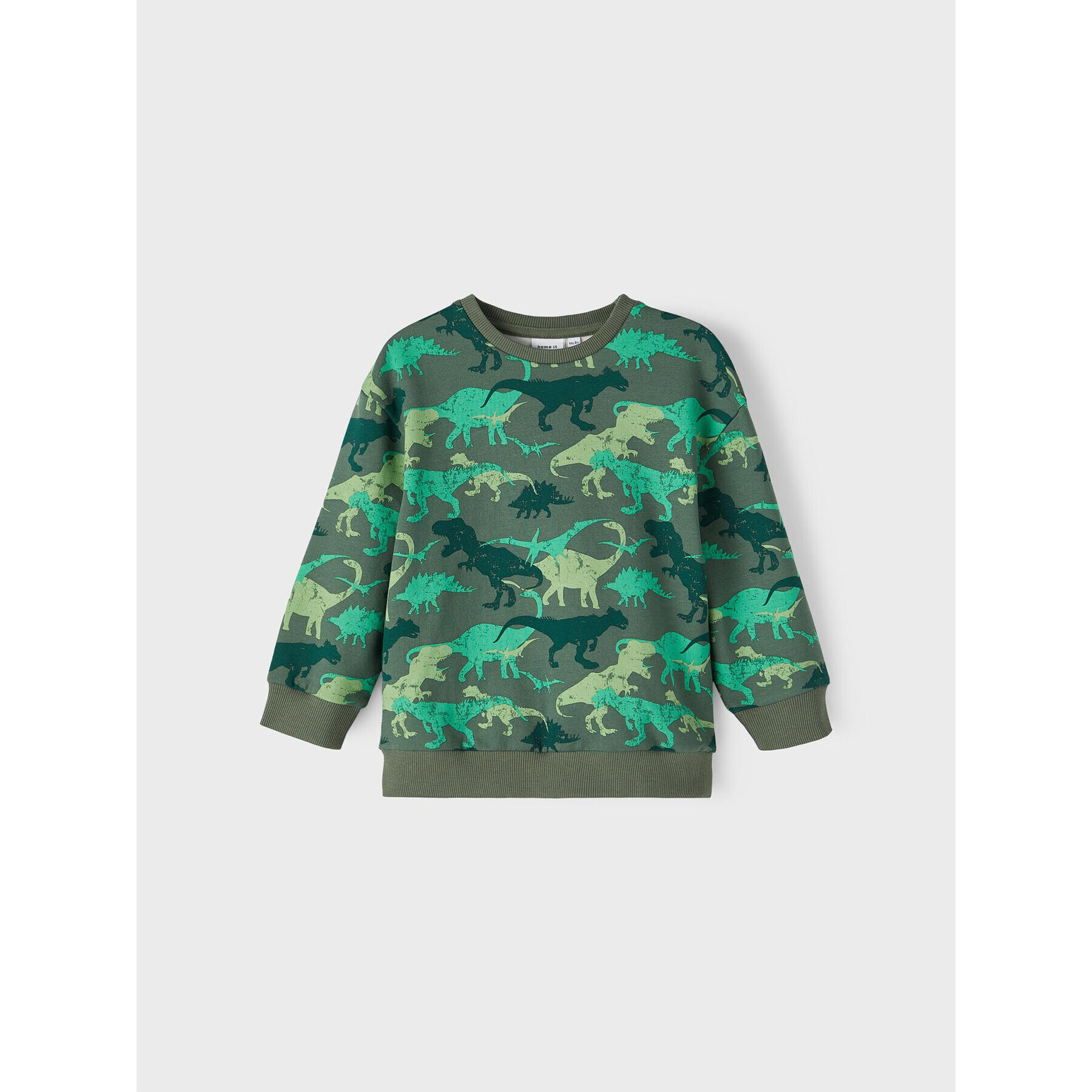 NAME IT Суитшърт 13213223 Зелен Regular Fit - Pepit.bg