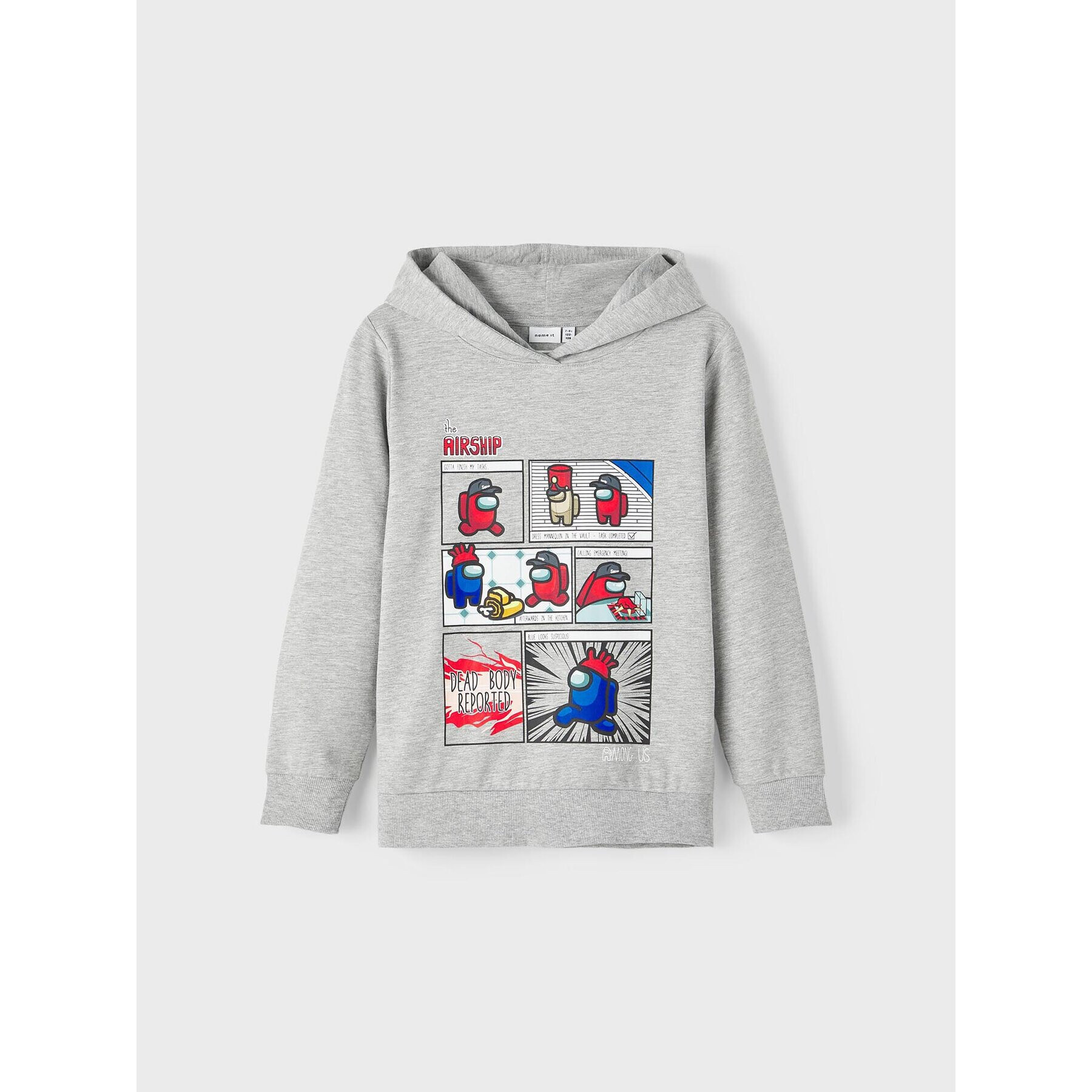 NAME IT Суитшърт 13221796 Сив Regular Fit - Pepit.bg