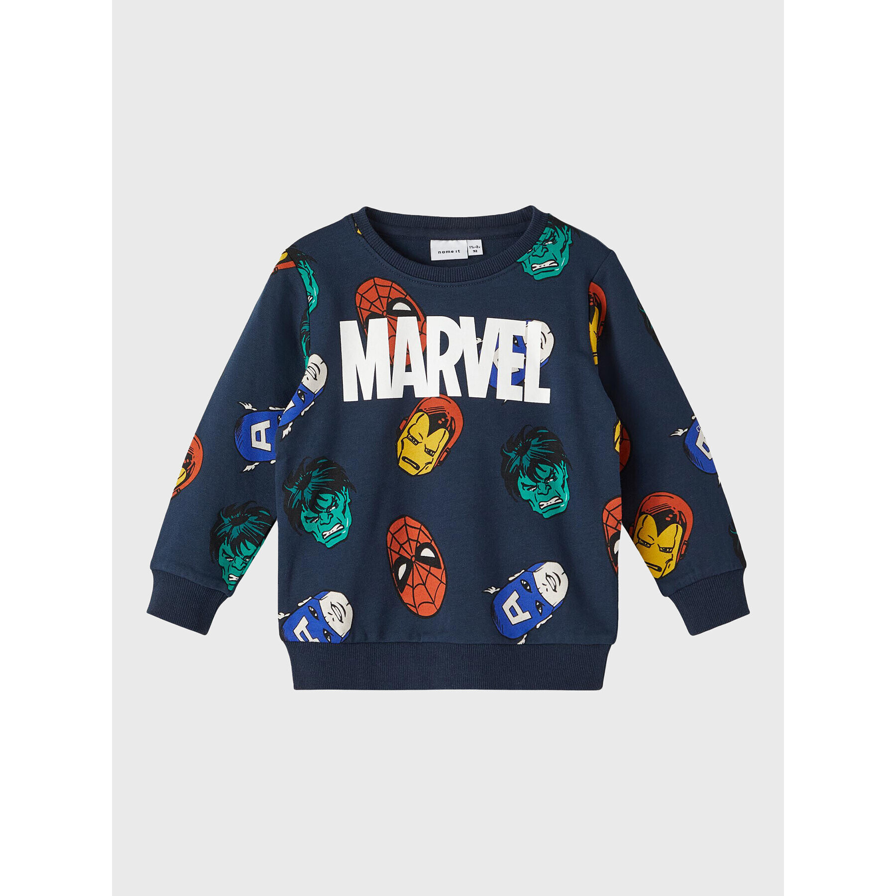 NAME IT Суитшърт MARVEL 13210768 Тъмносин Regular Fit - Pepit.bg