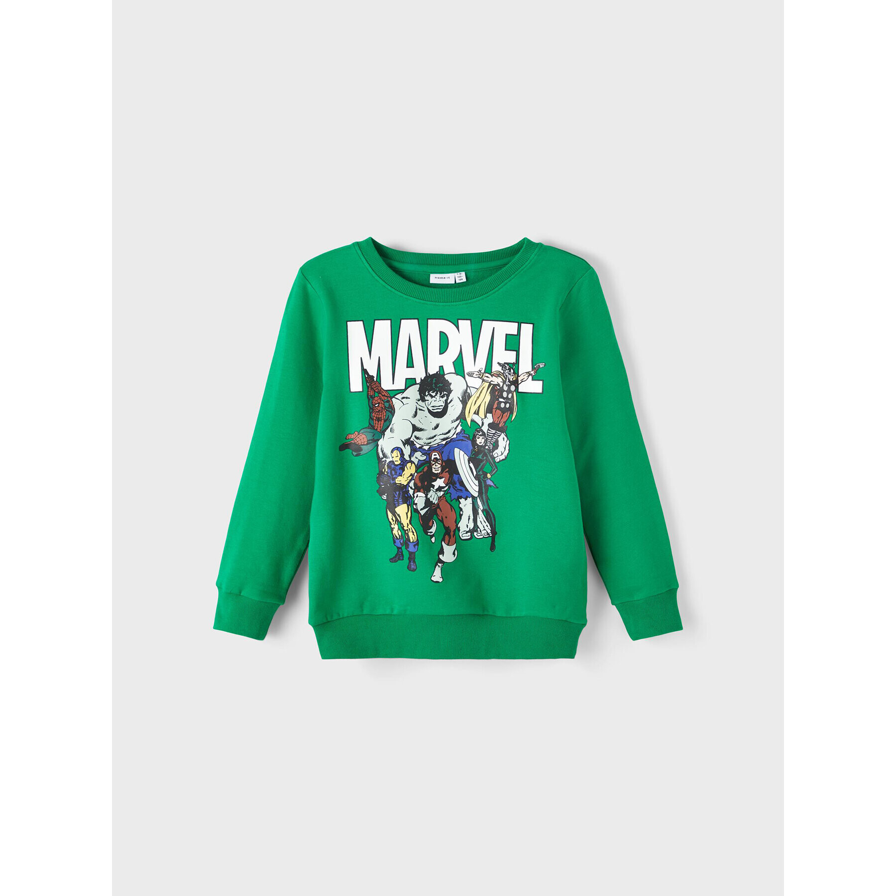 NAME IT Суитшърт MARVEL 13210831 Зелен Regular Fit - Pepit.bg