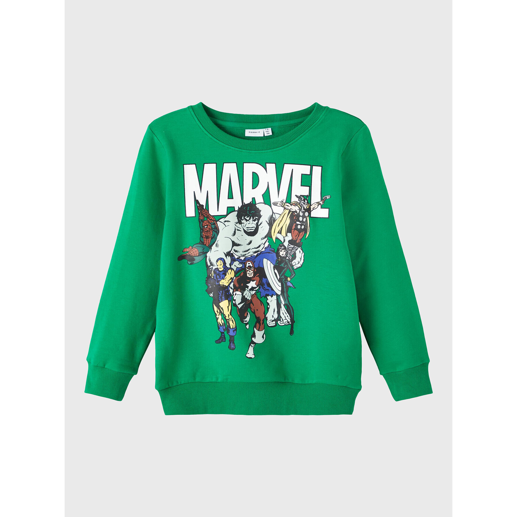 NAME IT Суитшърт MARVEL 13210831 Зелен Regular Fit - Pepit.bg