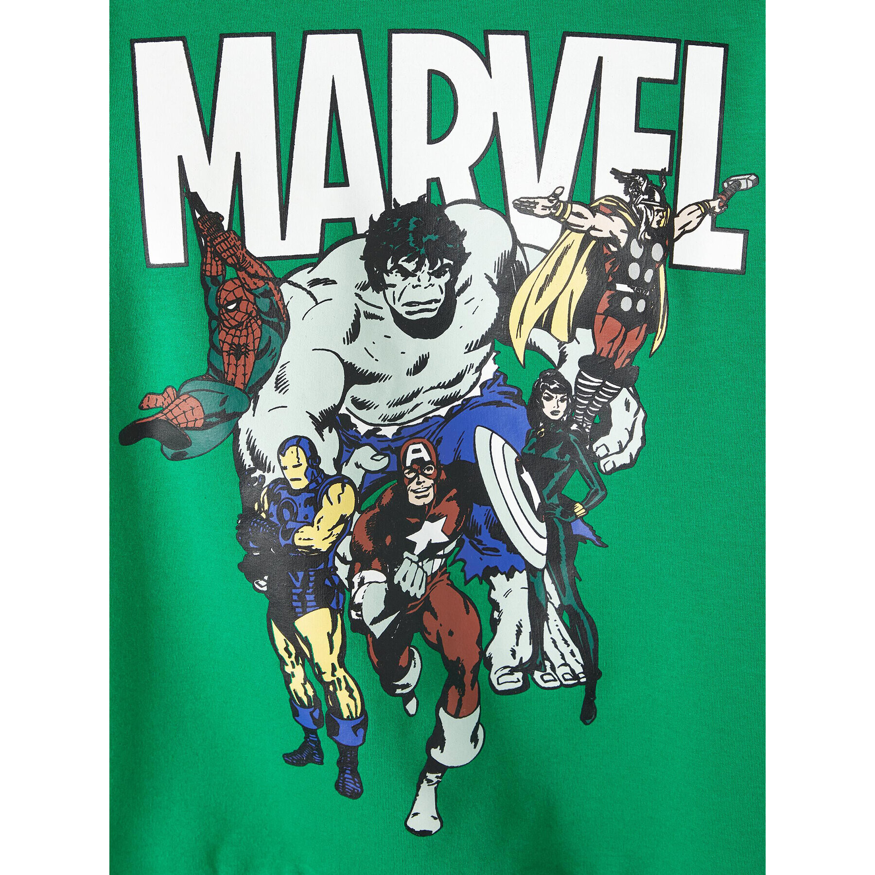 NAME IT Суитшърт MARVEL 13210831 Зелен Regular Fit - Pepit.bg