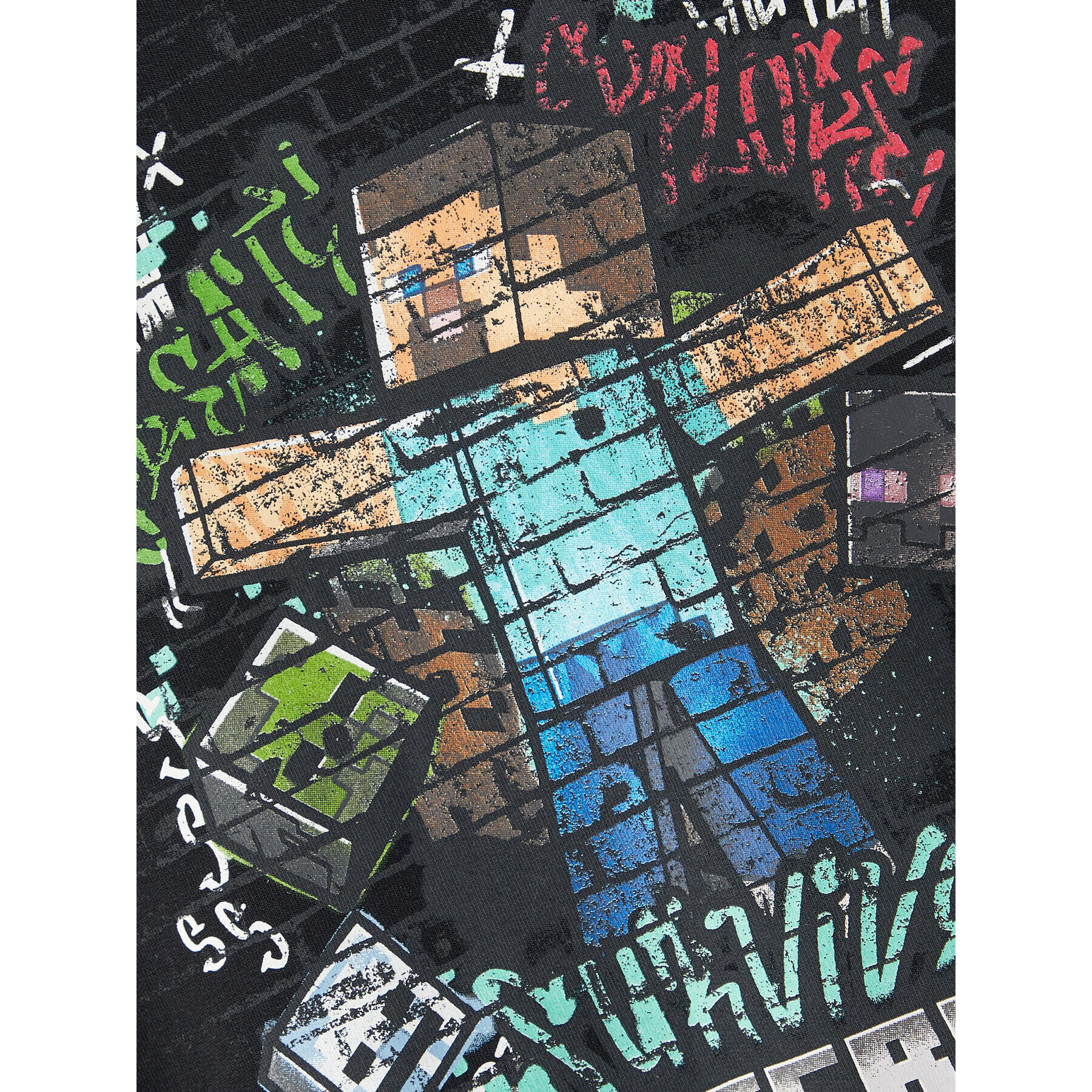 NAME IT Суитшърт MINECRAFT 13212587 Черен Regular Fit - Pepit.bg