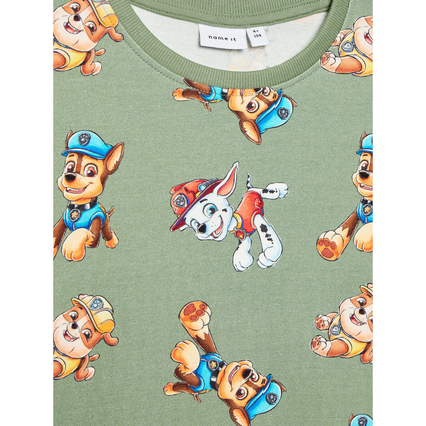 NAME IT Суитшърт PAW PATROL 13201005 Зелен Regular Fit - Pepit.bg