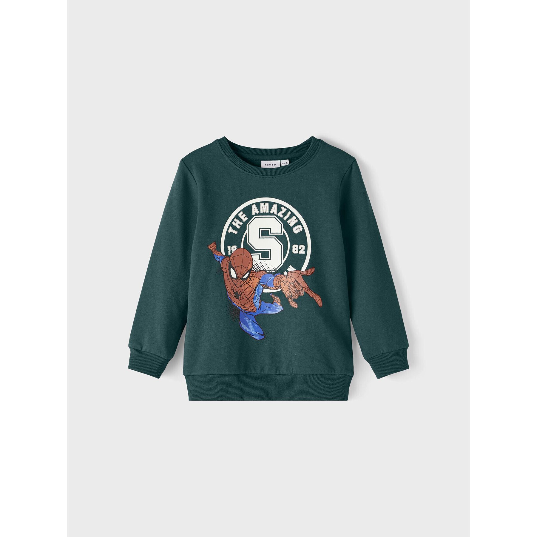 NAME IT Суитшърт SPIDER-MAN 13210737 Зелен Regular Fit - Pepit.bg