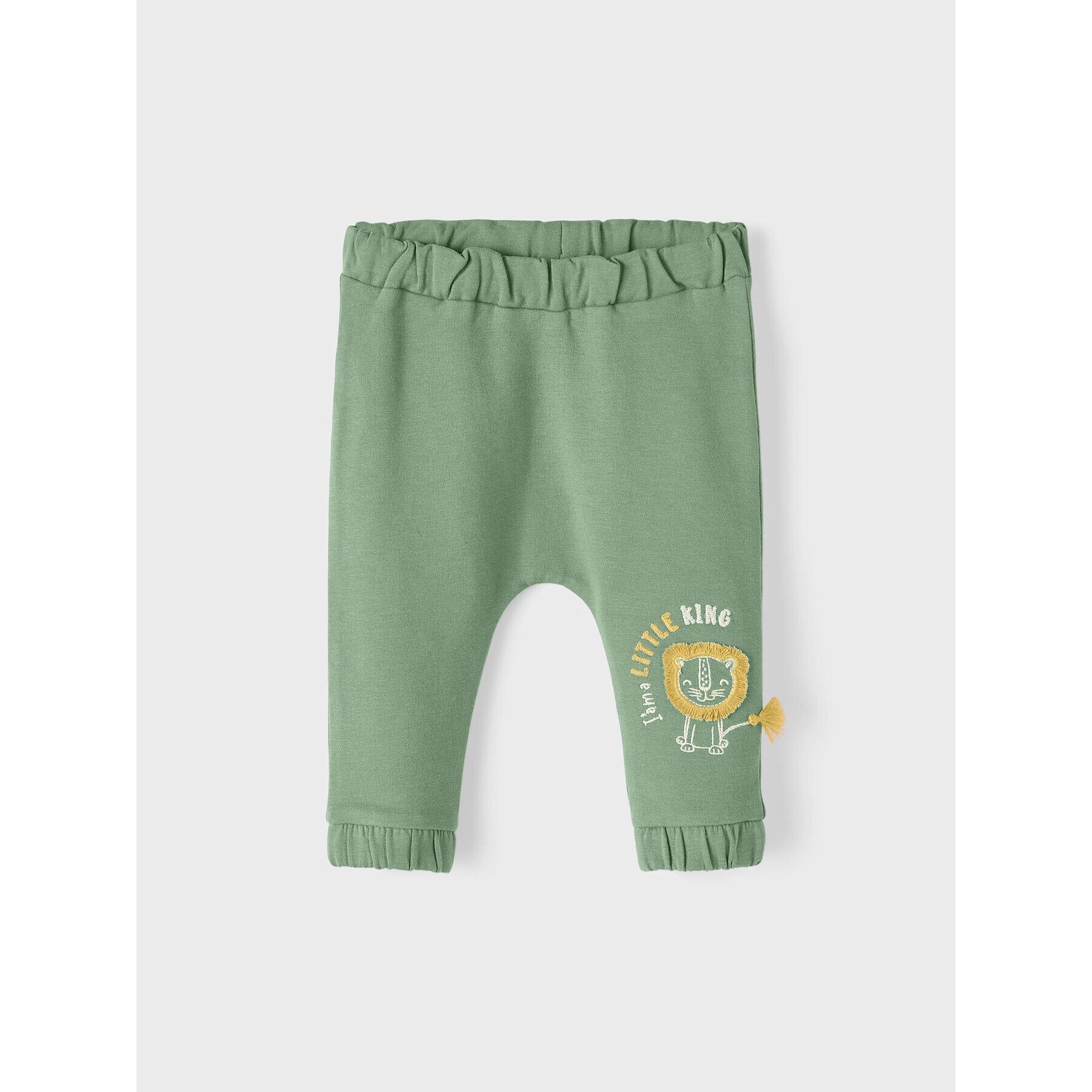 NAME IT Текстилни панталони 13215629 Зелен Regular Fit - Pepit.bg