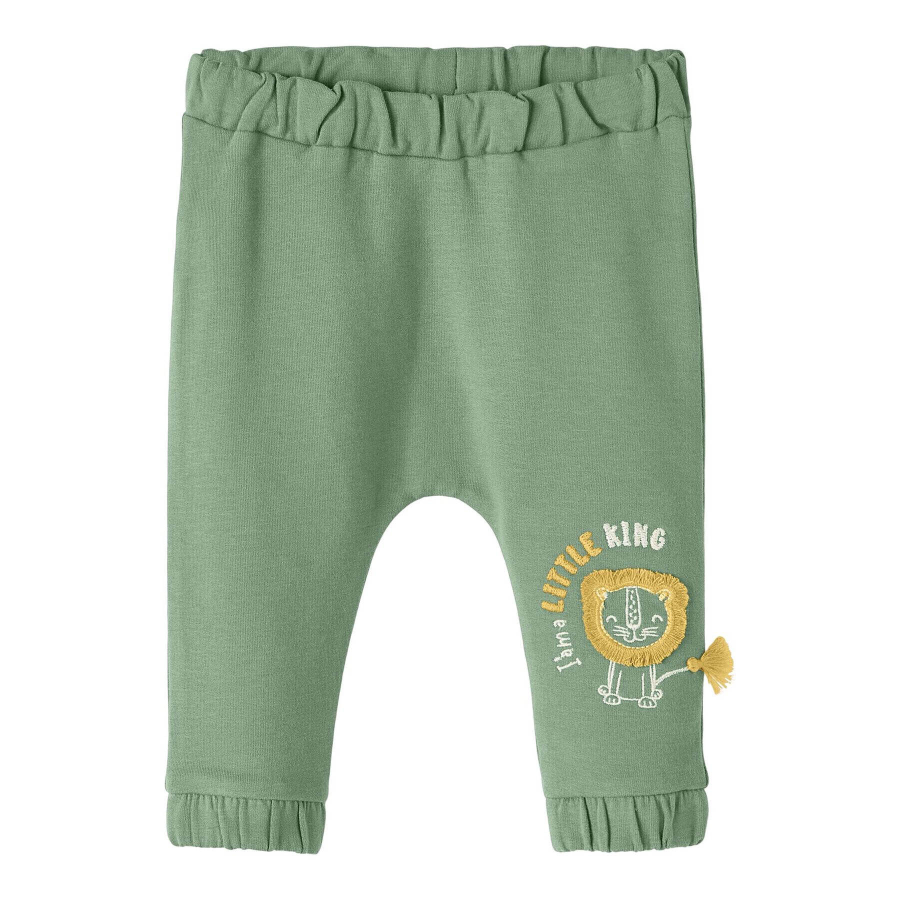 NAME IT Текстилни панталони 13215629 Зелен Regular Fit - Pepit.bg
