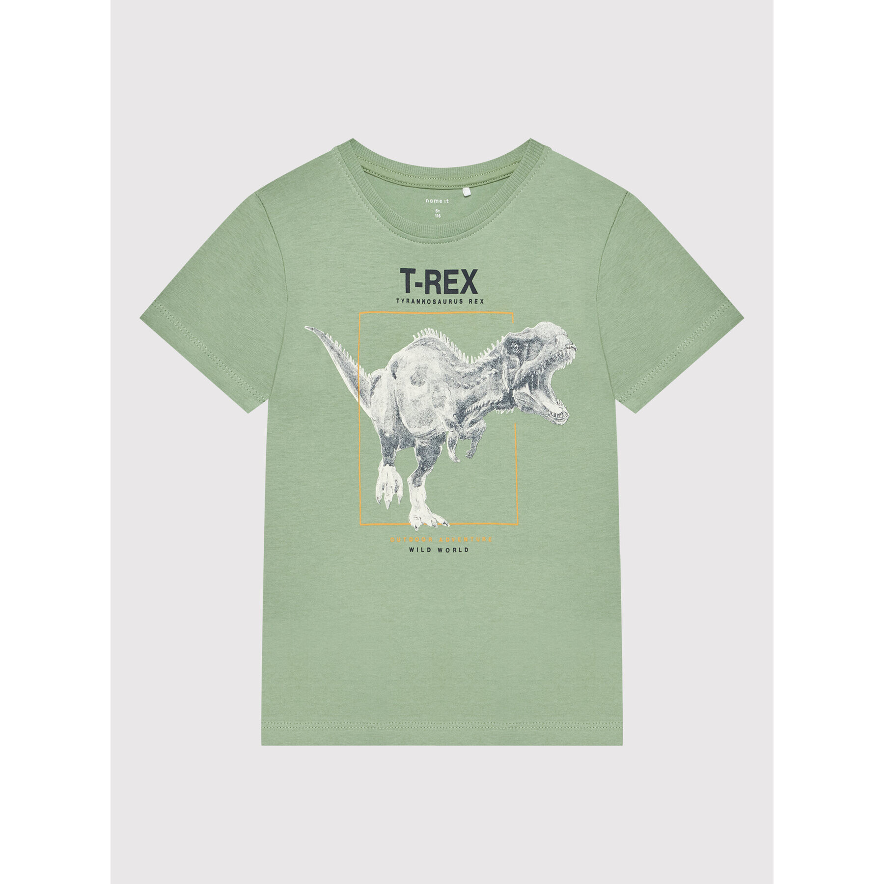 NAME IT Тишърт 13198380 Зелен Regular Fit - Pepit.bg