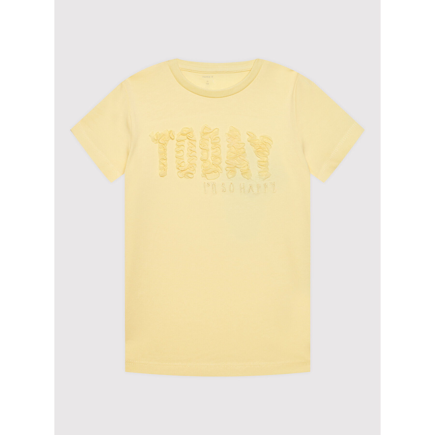 NAME IT Тишърт 13201092 Жълт Regular Fit - Pepit.bg