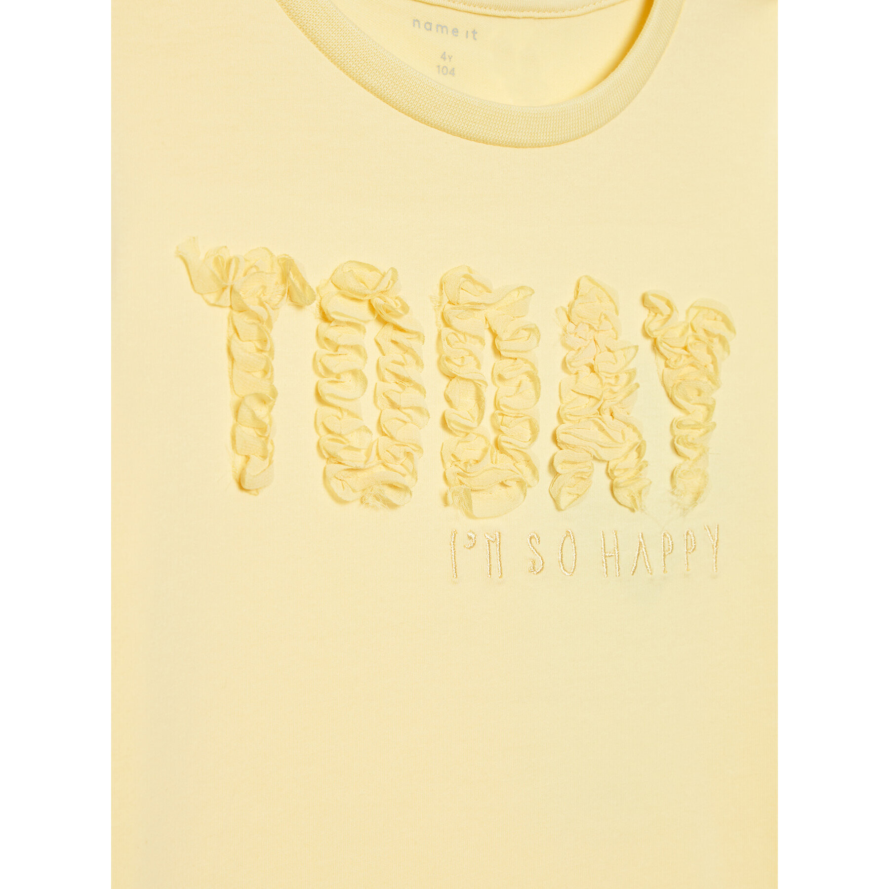 NAME IT Тишърт 13201092 Жълт Regular Fit - Pepit.bg