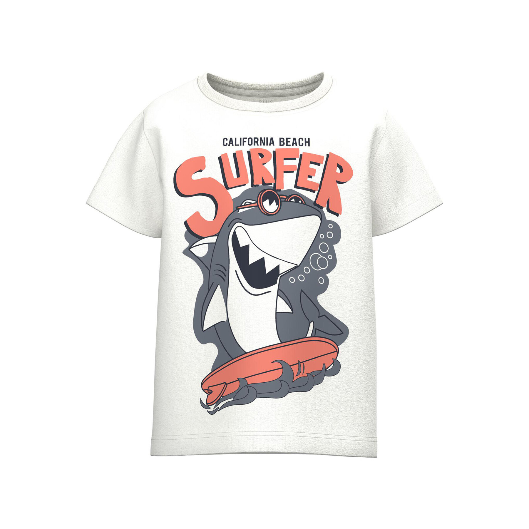 NAME IT Тишърт 13215002 Бял Loose Fit - Pepit.bg