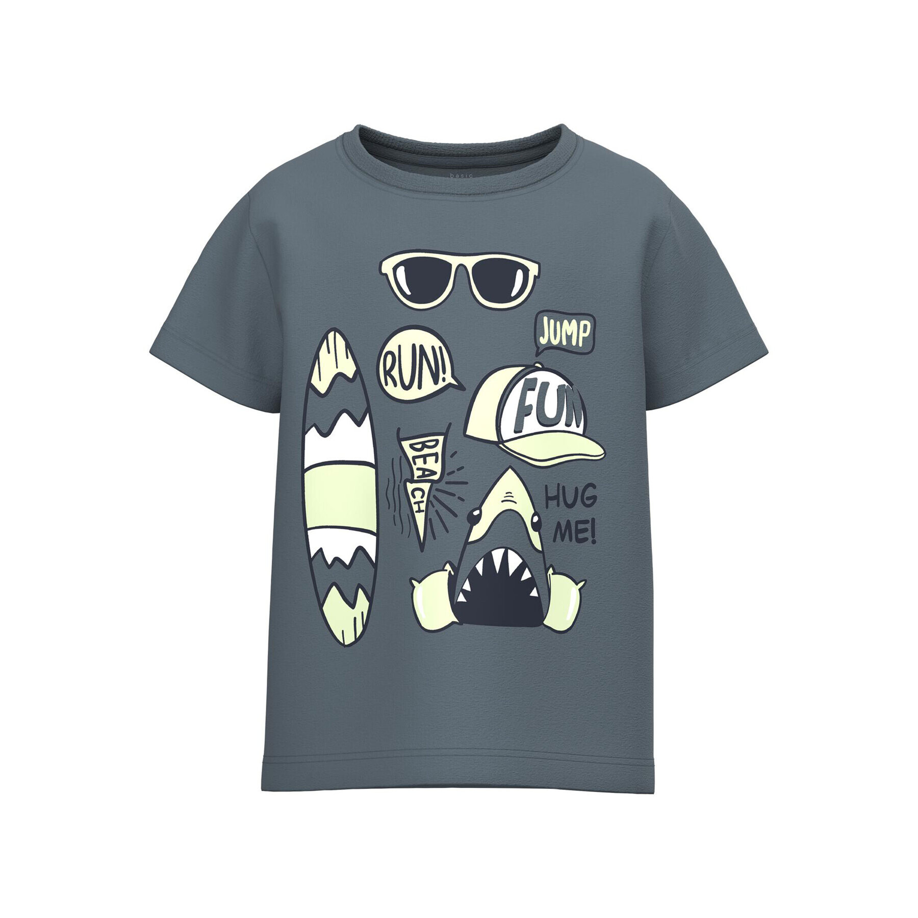 NAME IT Тишърт 13215002 Сив Loose Fit - Pepit.bg