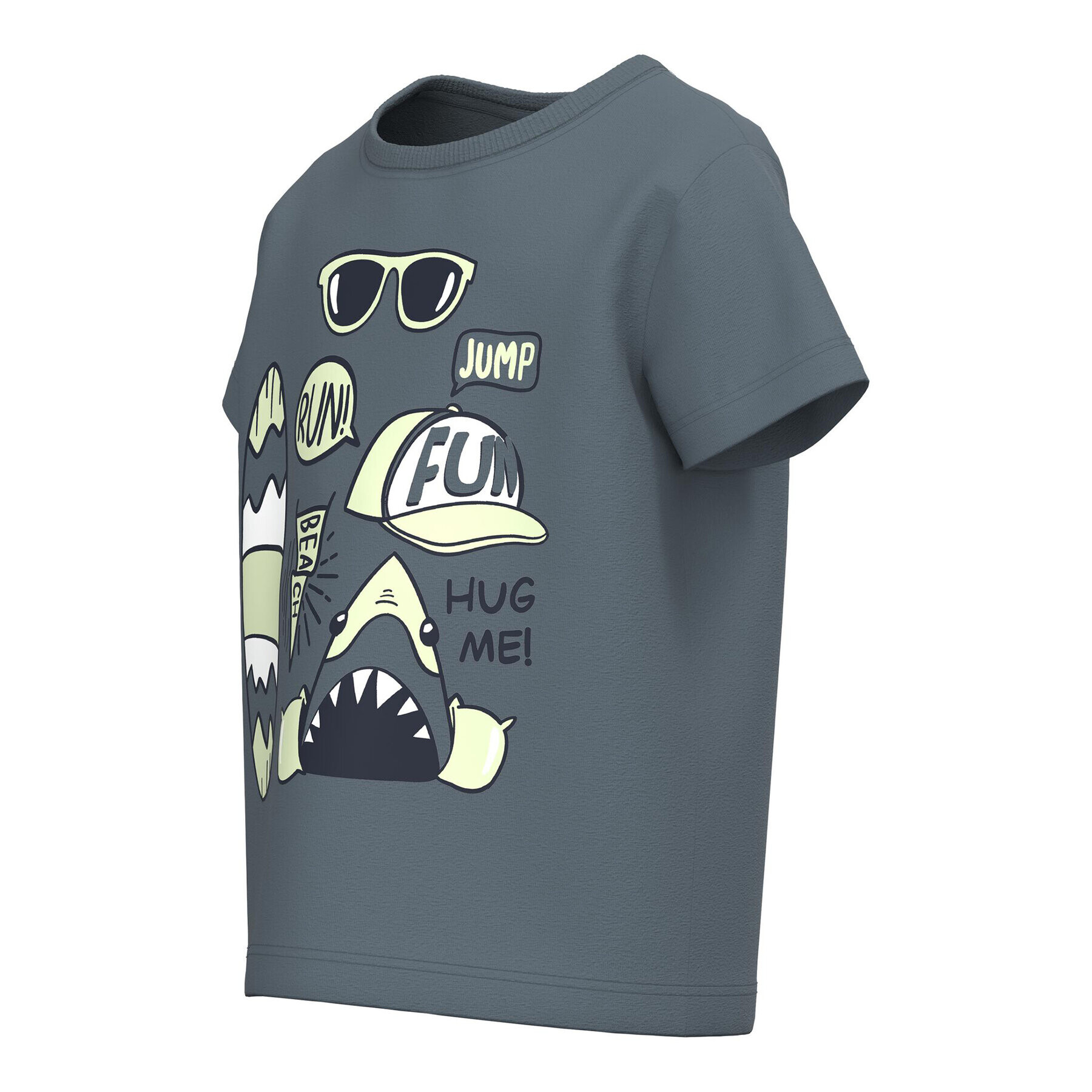 NAME IT Тишърт 13215002 Сив Loose Fit - Pepit.bg