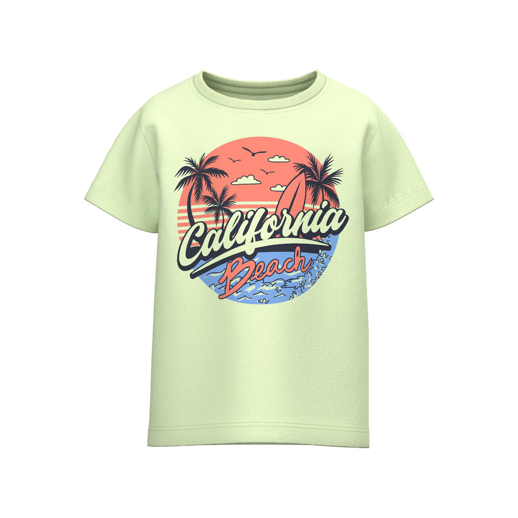 NAME IT Тишърт 13215002 Зелен Loose Fit - Pepit.bg