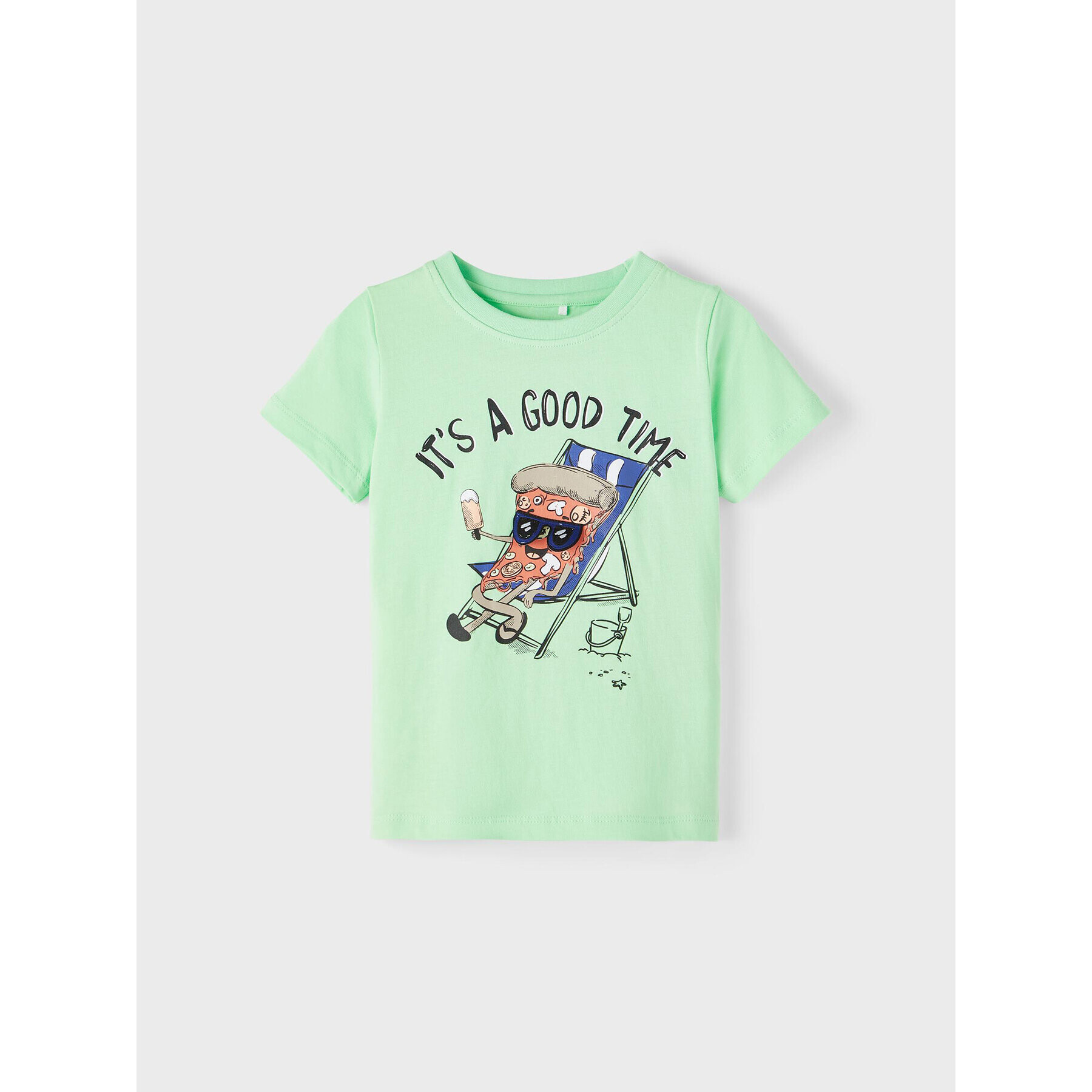 NAME IT Тишърт 13215210 Зелен Regular Fit - Pepit.bg