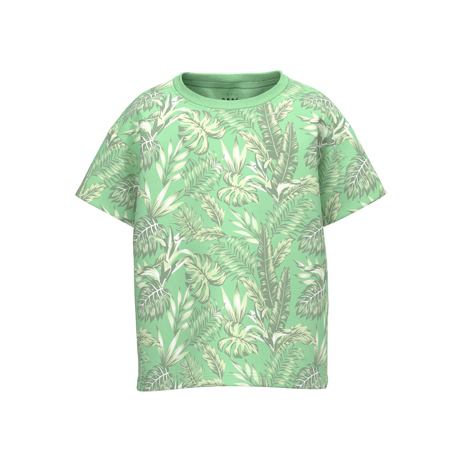NAME IT Тишърт 13215477 Зелен Loose Fit - Pepit.bg
