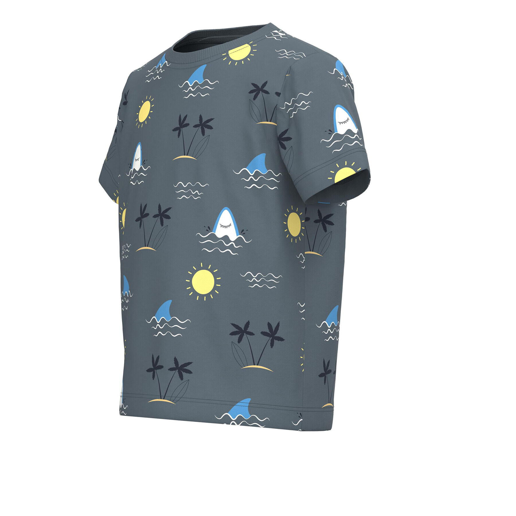 NAME IT Тишърт 13216936 Сив Regular Fit - Pepit.bg