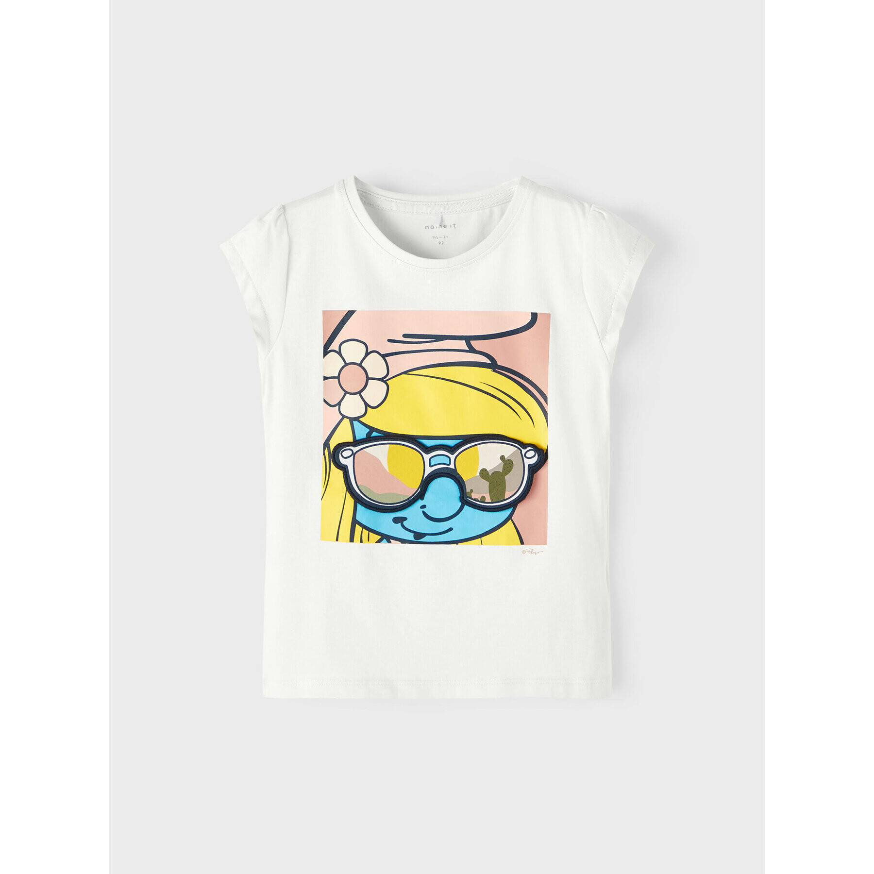 NAME IT Тишърт 13217769 Бял Regular Fit - Pepit.bg