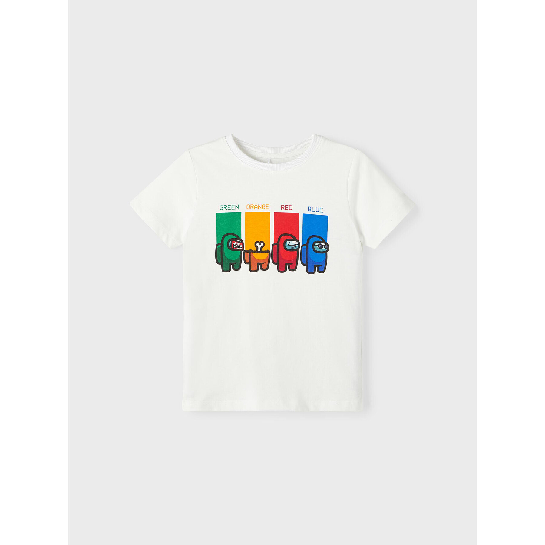 NAME IT Тишърт 13212591 Бял Regular Fit - Pepit.bg
