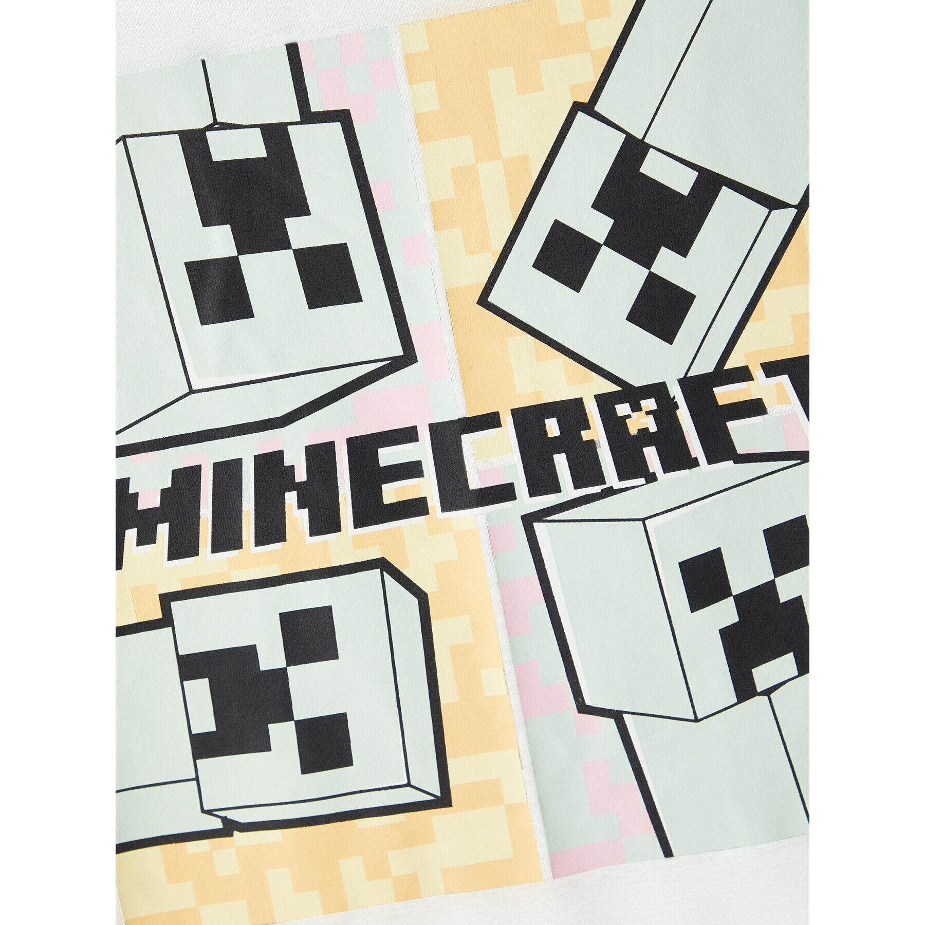 NAME IT Тишърт MINECRAFT 13205323 Бял Regular Fit - Pepit.bg