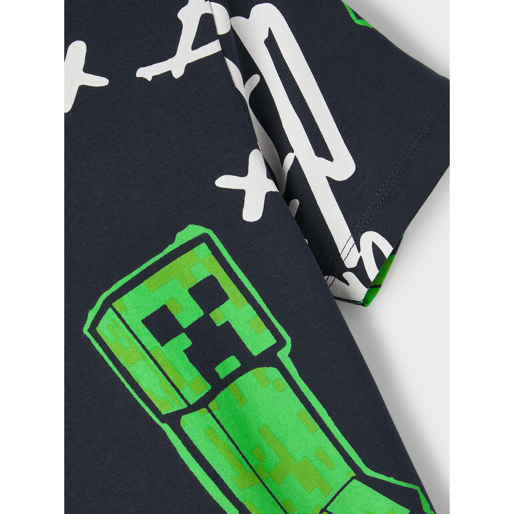 NAME IT Тишърт MINECRAFT 13219918 Тъмносин Regular Fit - Pepit.bg
