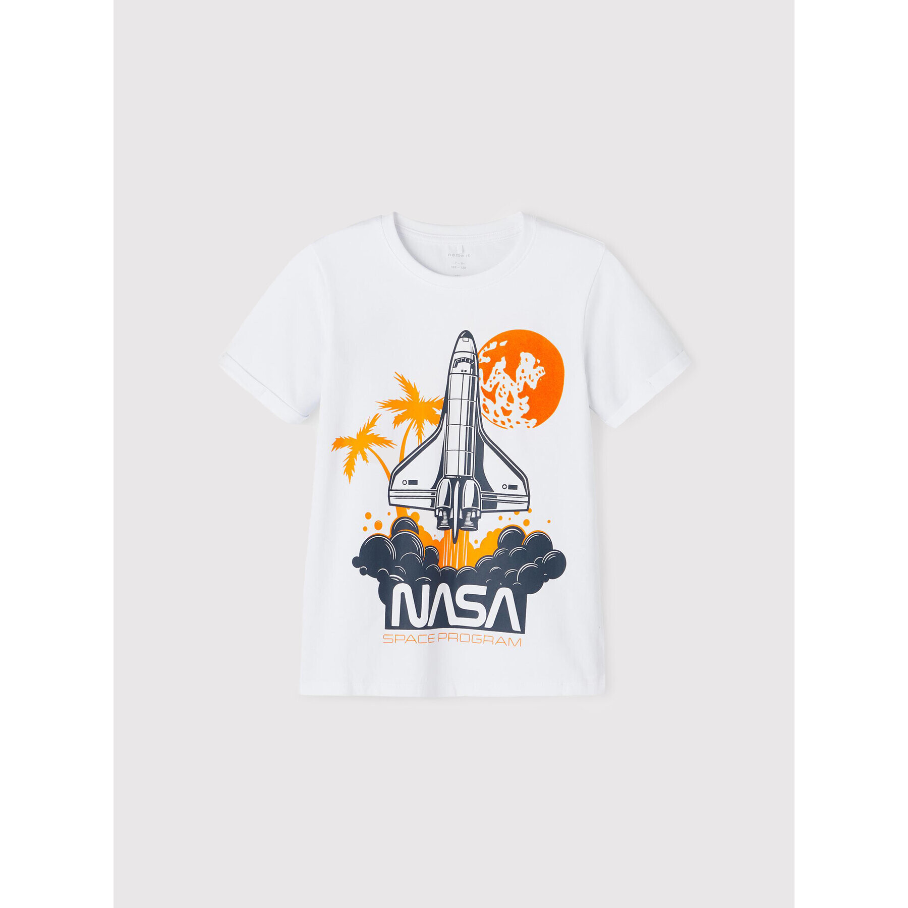 NAME IT Тишърт NASA 13199848 Бял Regular Fit - Pepit.bg