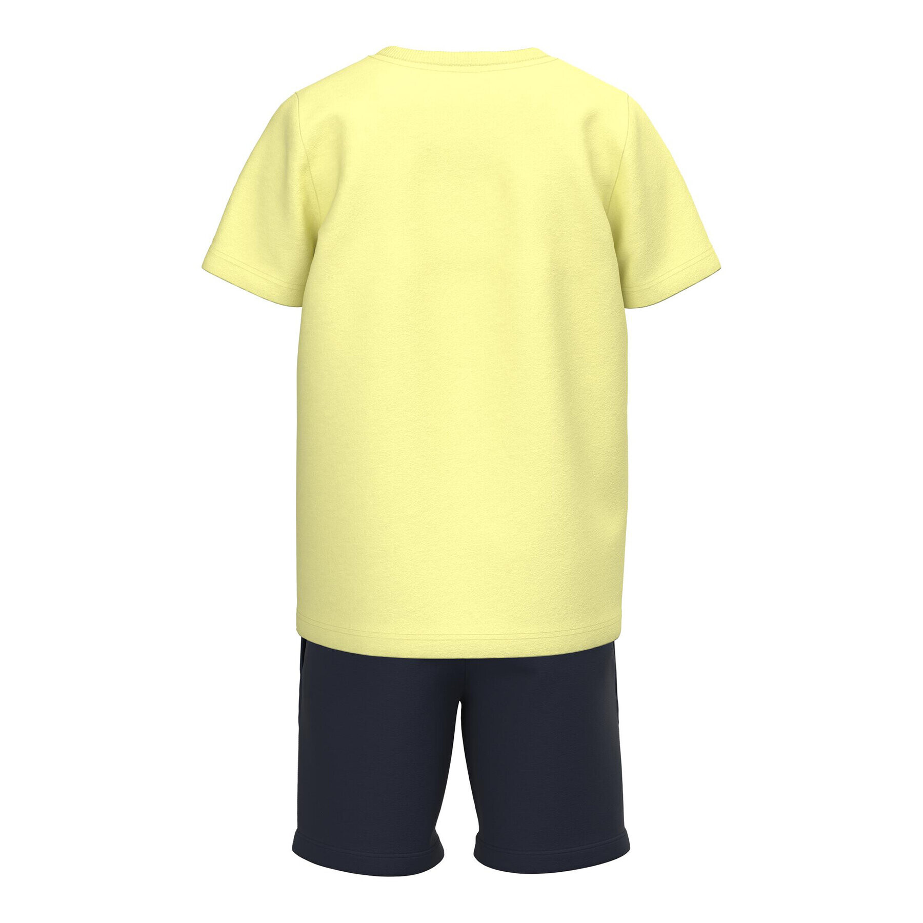NAME IT Комплект тишърт и спортни шорти 13213261 Жълт Regular Fit - Pepit.bg