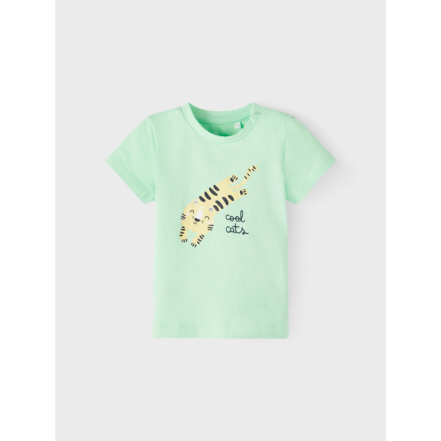 NAME IT Тишърт 13215720 Зелен Regular Fit - Pepit.bg