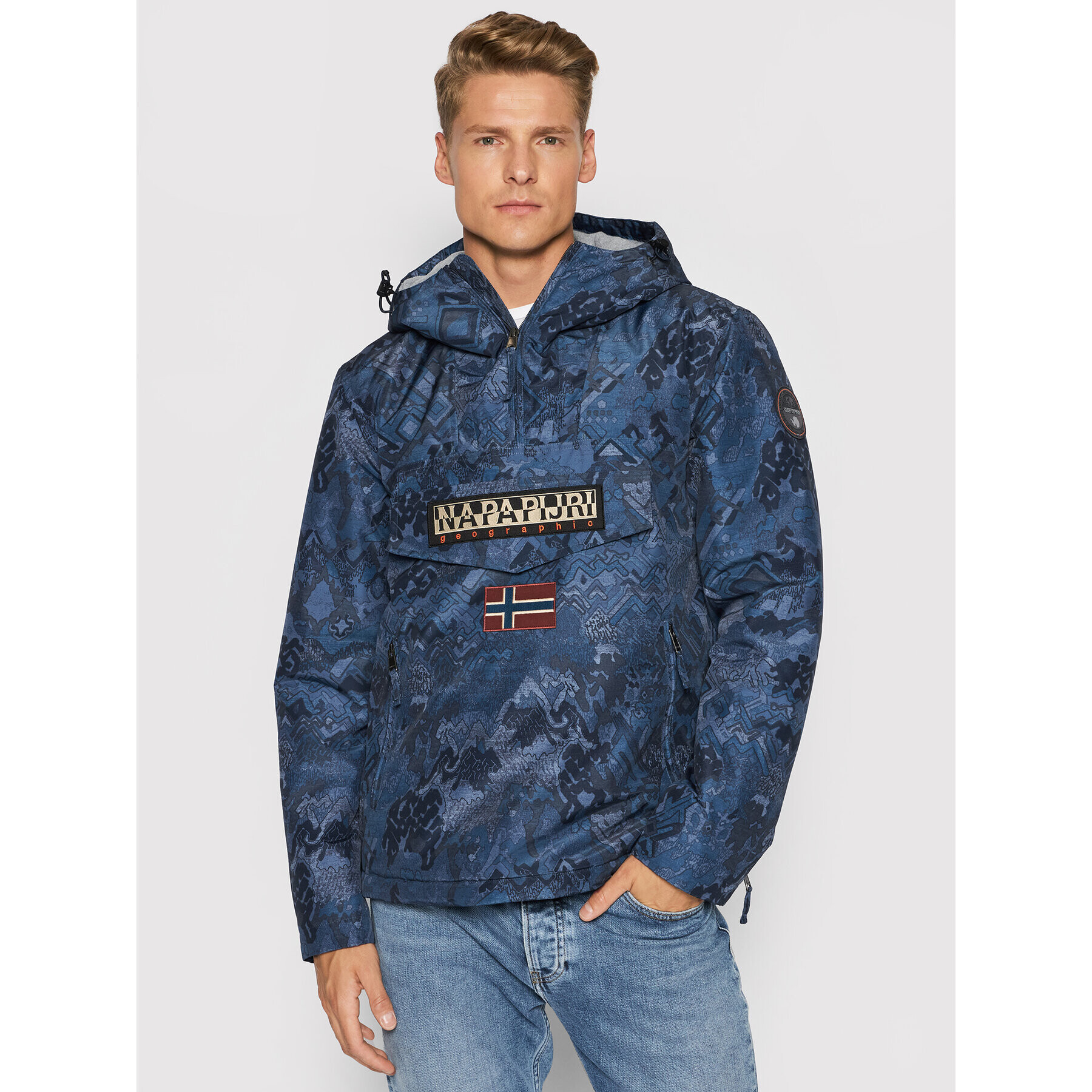 Napapijri Анорак Rainforest Pkt Prt 1 NP0A4EGW Син Regular Fit - Pepit.bg